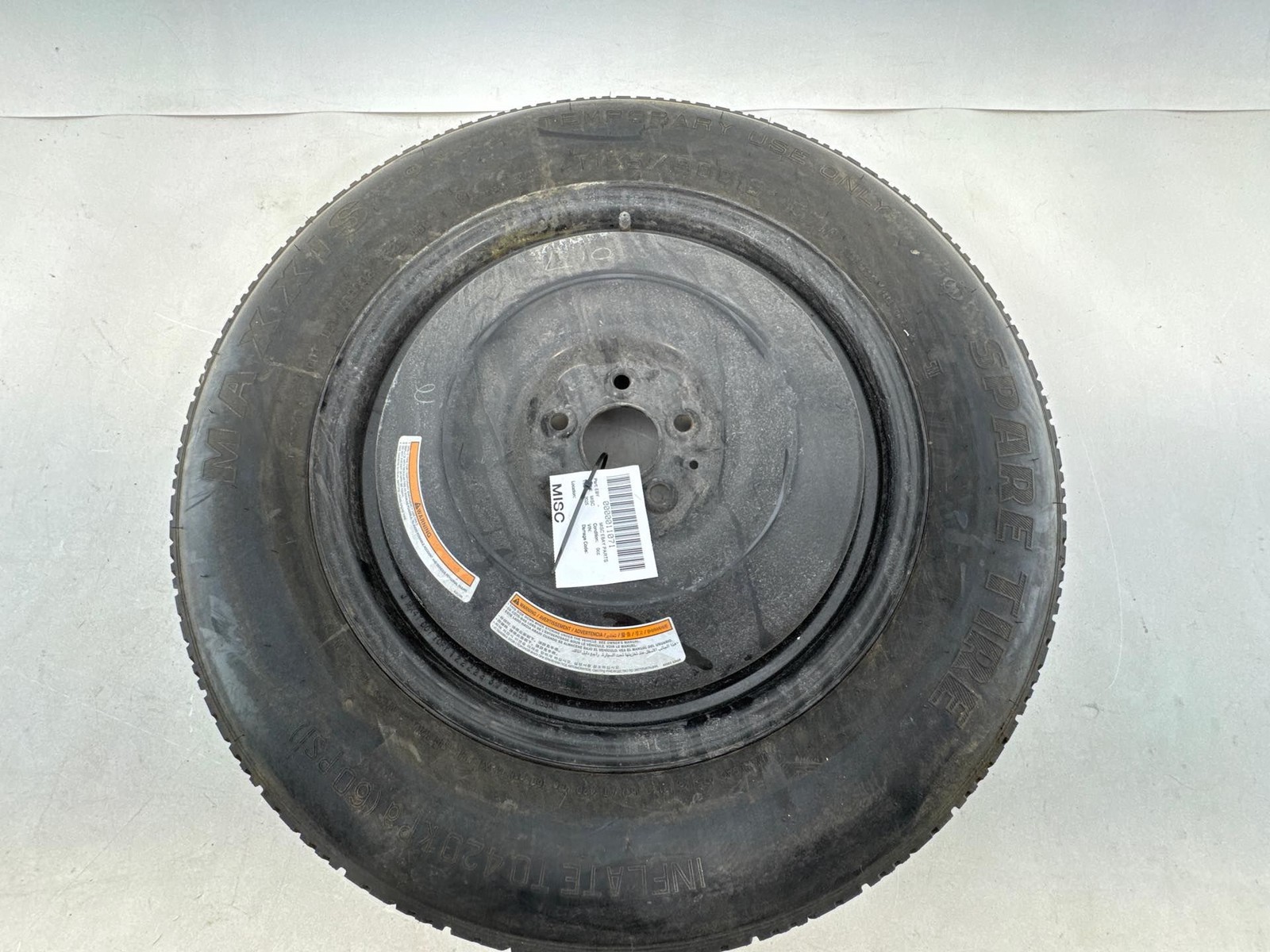 2020-2024 INFINITI QX60 Spare Tire Wheel T165/90 D18 107M