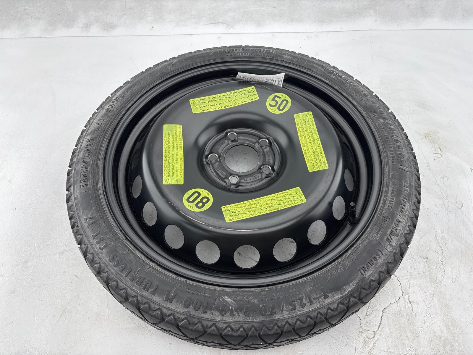 2009 - 2016 Audi A4 A5 S5 S4 19X4 Steel Spare Wheel Rim Tire 125/70R19 OEM