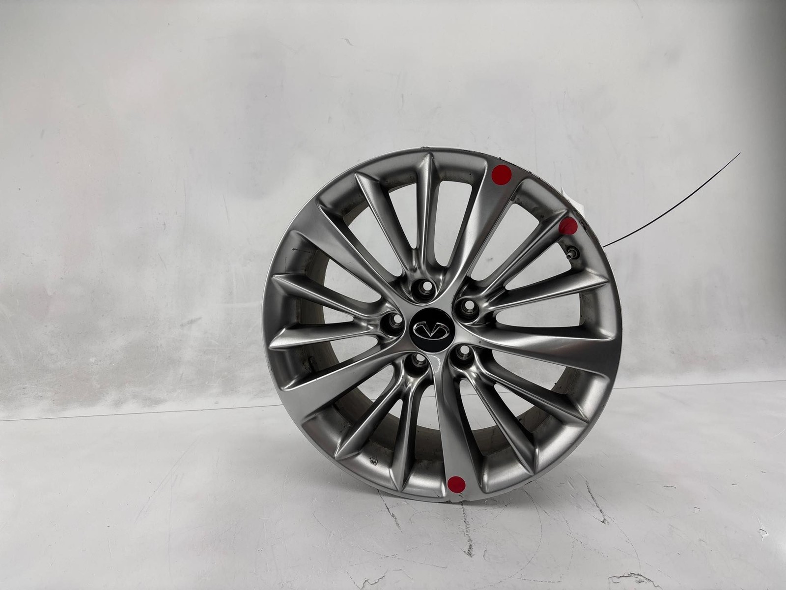 2018 - 2024 Infiniti Q50 Wheel Rim 18X7.5J Silver Alloy 15 V Spoke OEM
