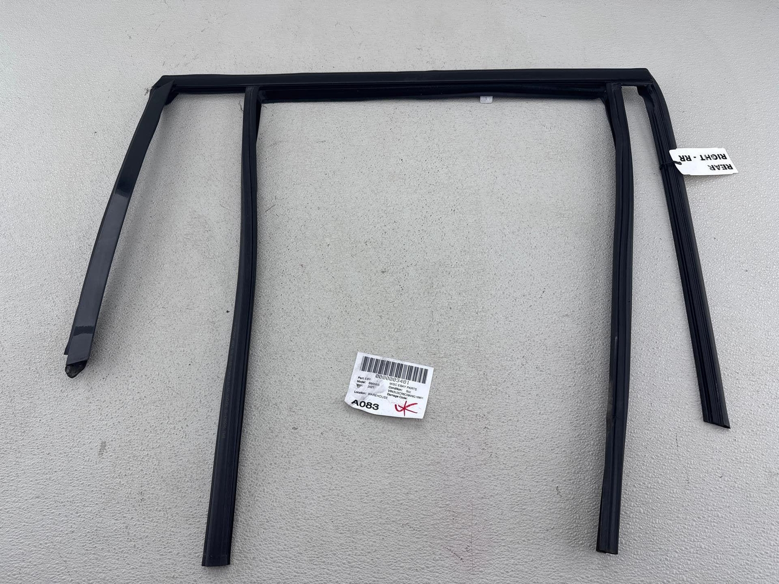 19-25 Bmw X5 Door Seal Window Guide Rear Right Sealing Rubber Gasket 7428690 Oem
