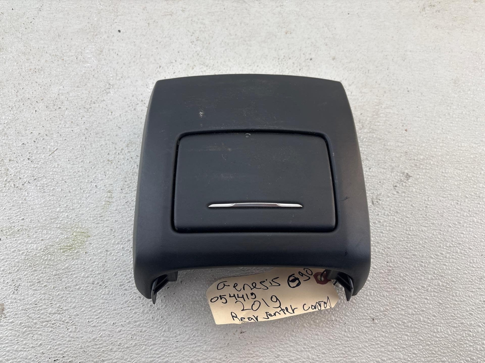 2017-2019 Genesis G90 Rear Center Console Trim Panel Power Outlet Black Oem