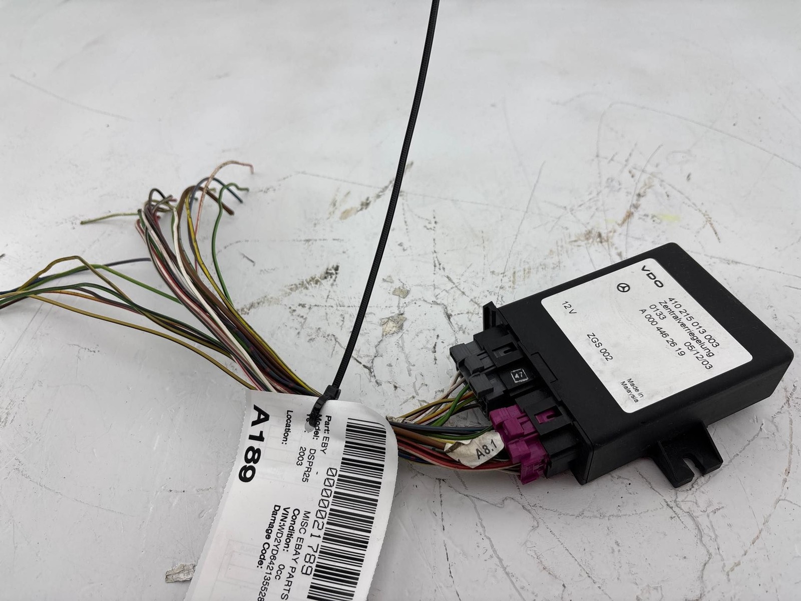 2004-2006 Mercedes Dodge Sprinter Theft Control Module A0004462619 OEM