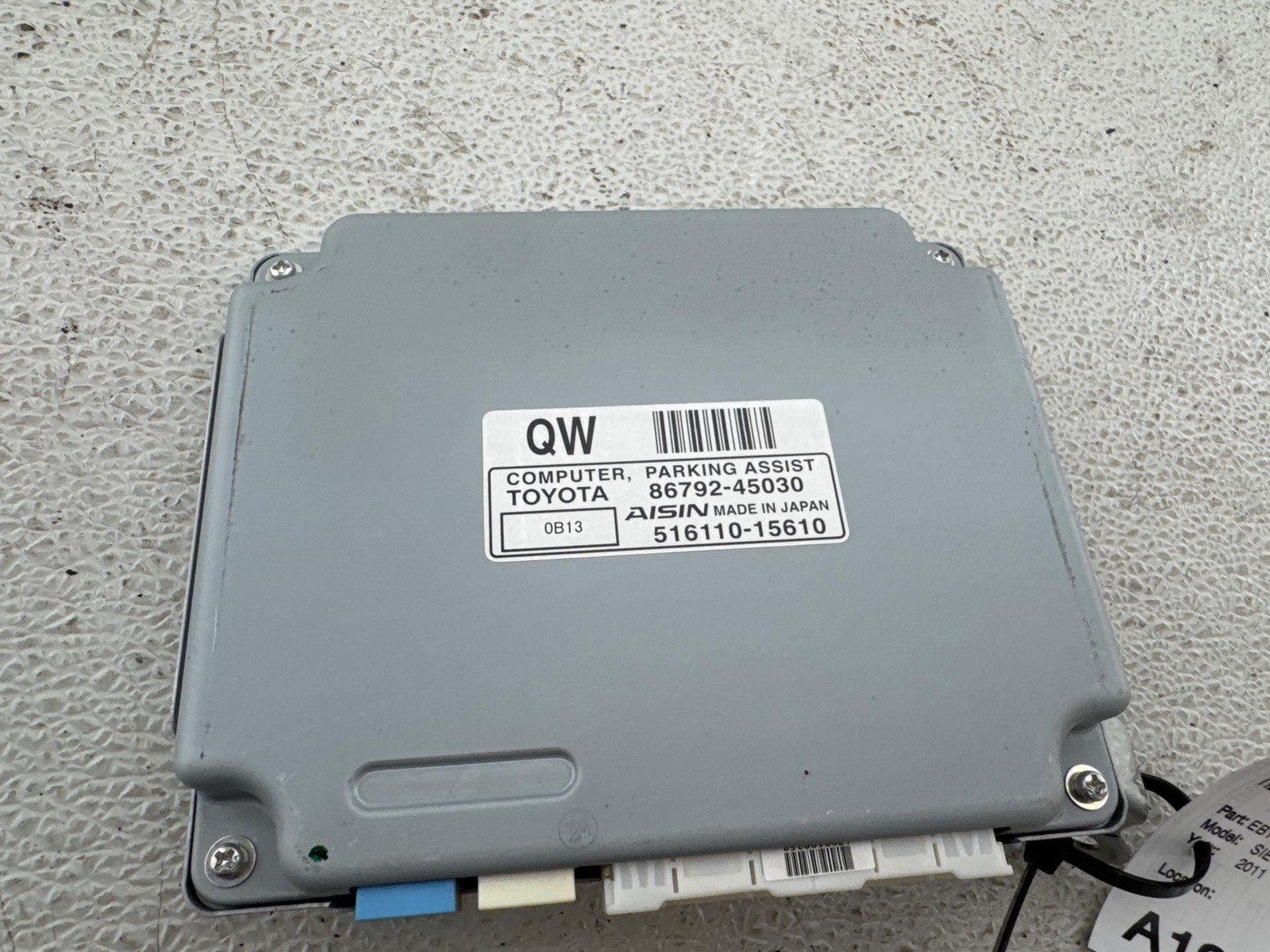 2011-2015 Toyota Sienna Parking Assist Computer Module Oem 86792-45030