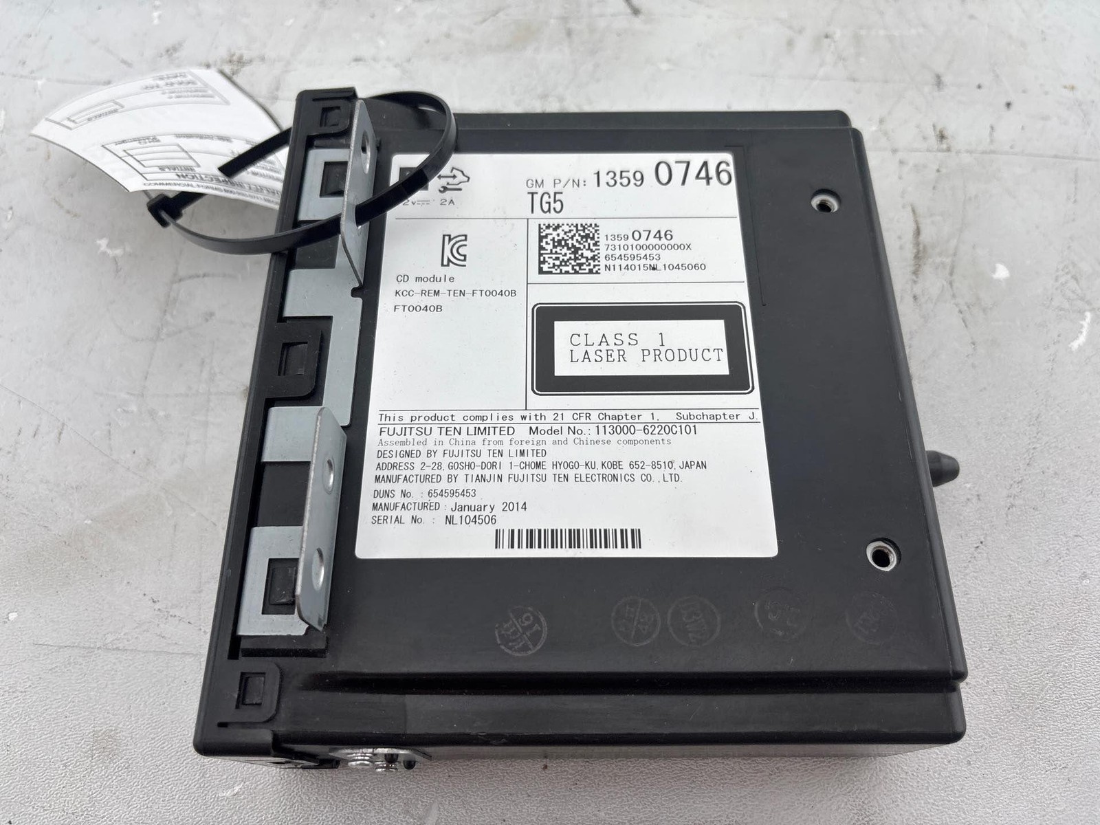 2014 Chevrolet Impala Audio Cd Player Module Oem 13590746