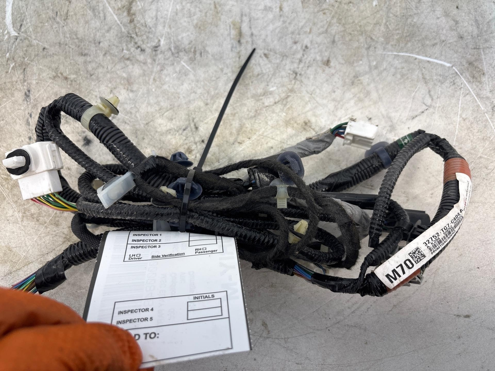 2019-22 Honda Passport Front Right Passenger Side Door Wire Wiring Harness Oem