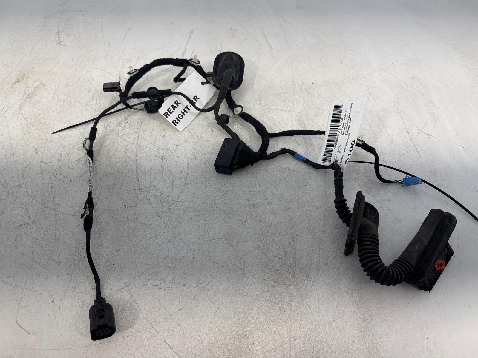 2011-2014 Volkswagen Jetta Sportwagen Rear Right Door Wire Harness Oem