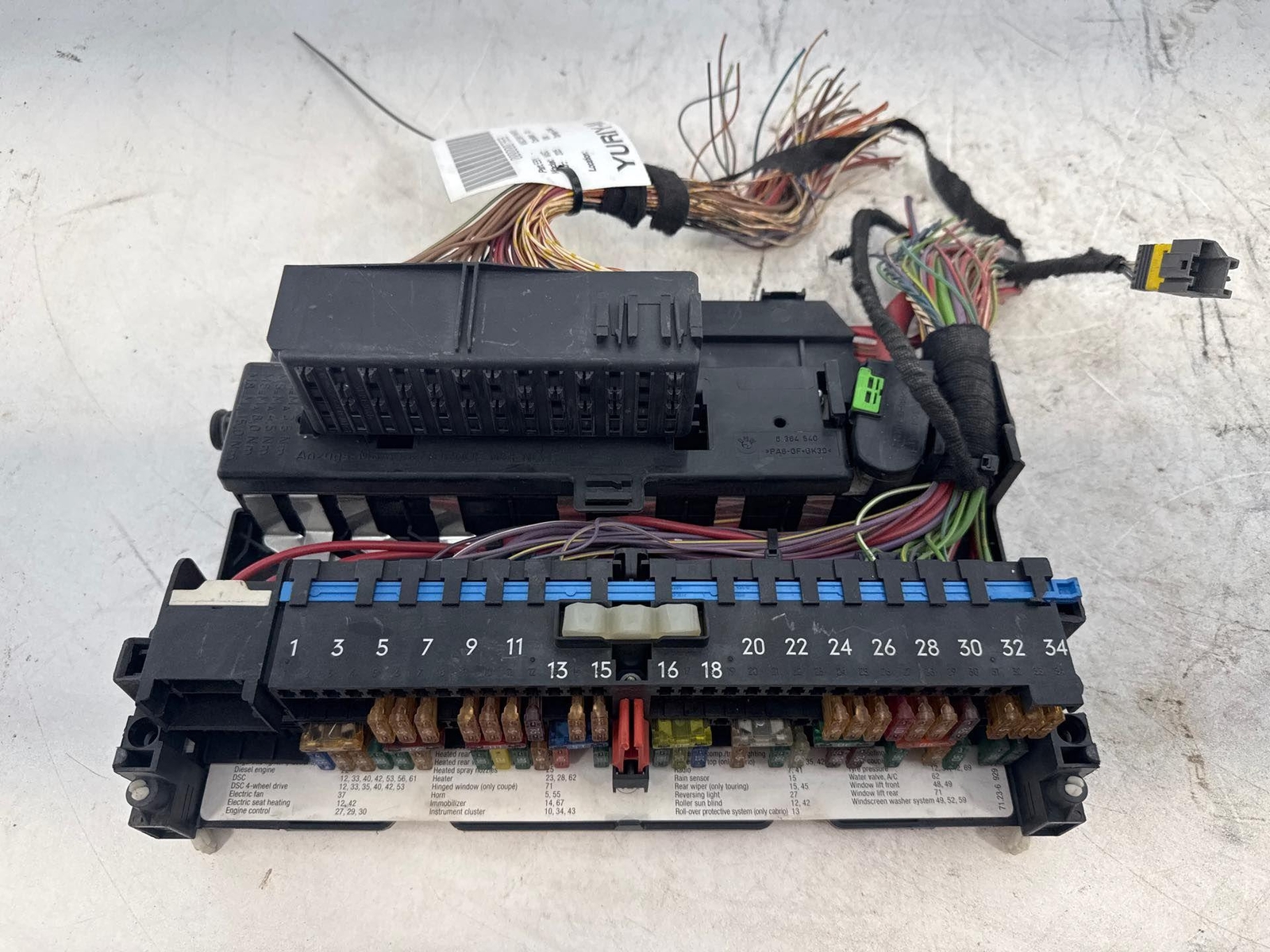2004-2010 Bmw X3 Interior Fuse Box Power Distribution Panel 8364542 Oem