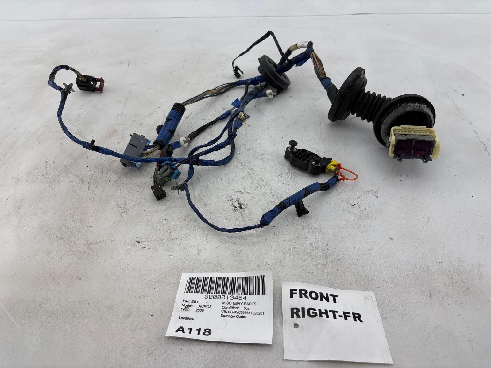 2005-2009 Buick Lacrosse Front Right Passenger Door Wiring Harness