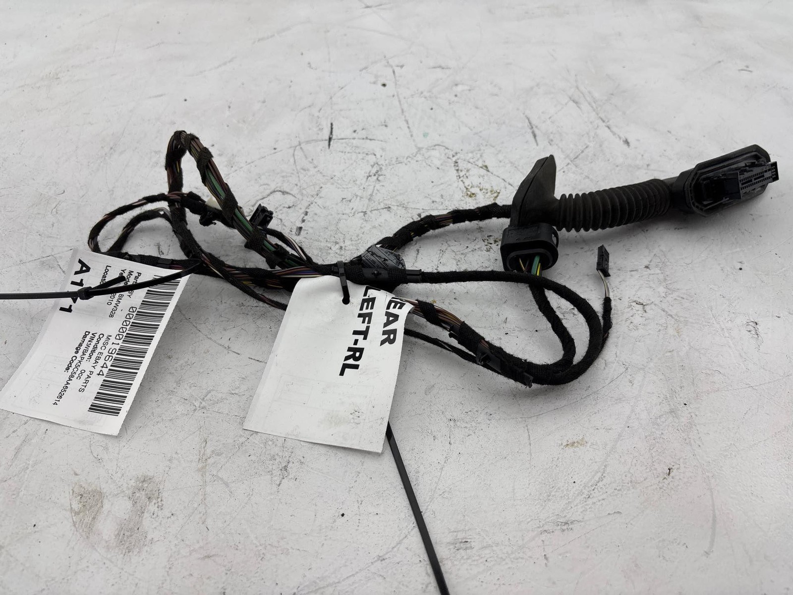 2007-2011 Bmw 328 335 E90 Rear Left Side Door Wire Wiring Harness Oem