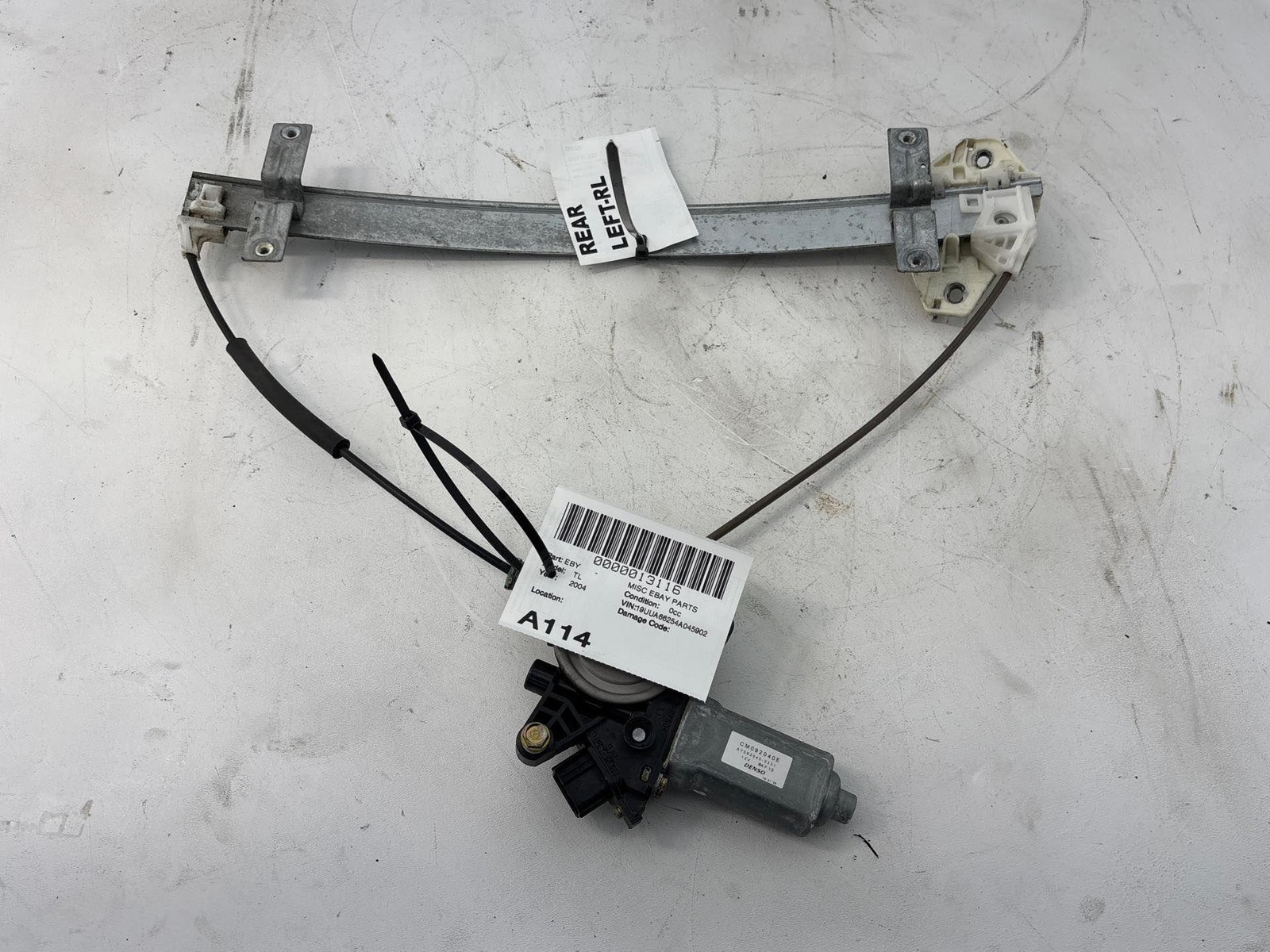 2004-2008 Acura Tl Left Rear Power Door Window Regulator