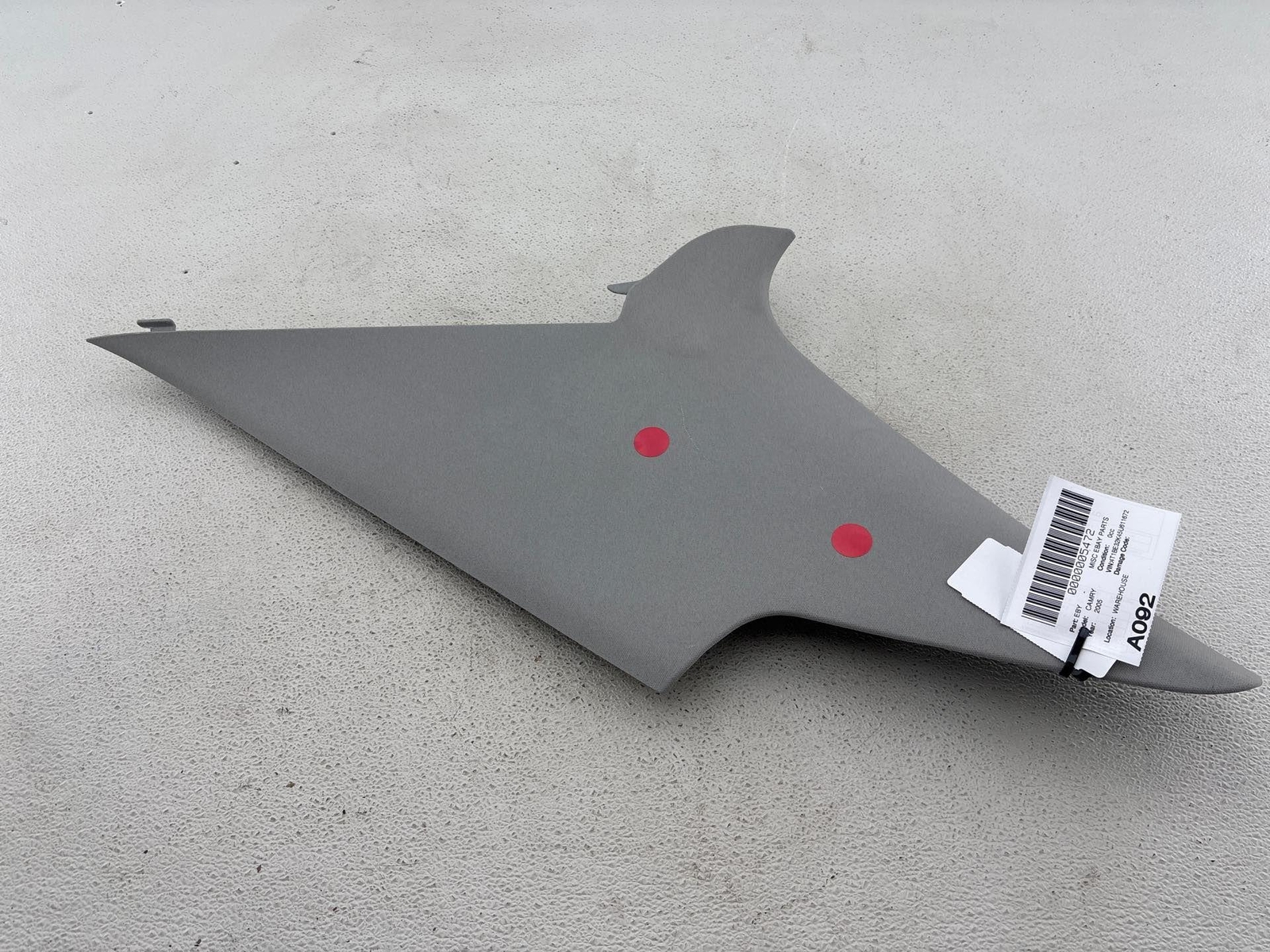 2002-2006 Toyota Camry Rear Right C Pillar Trim Oem 62471-Aa020