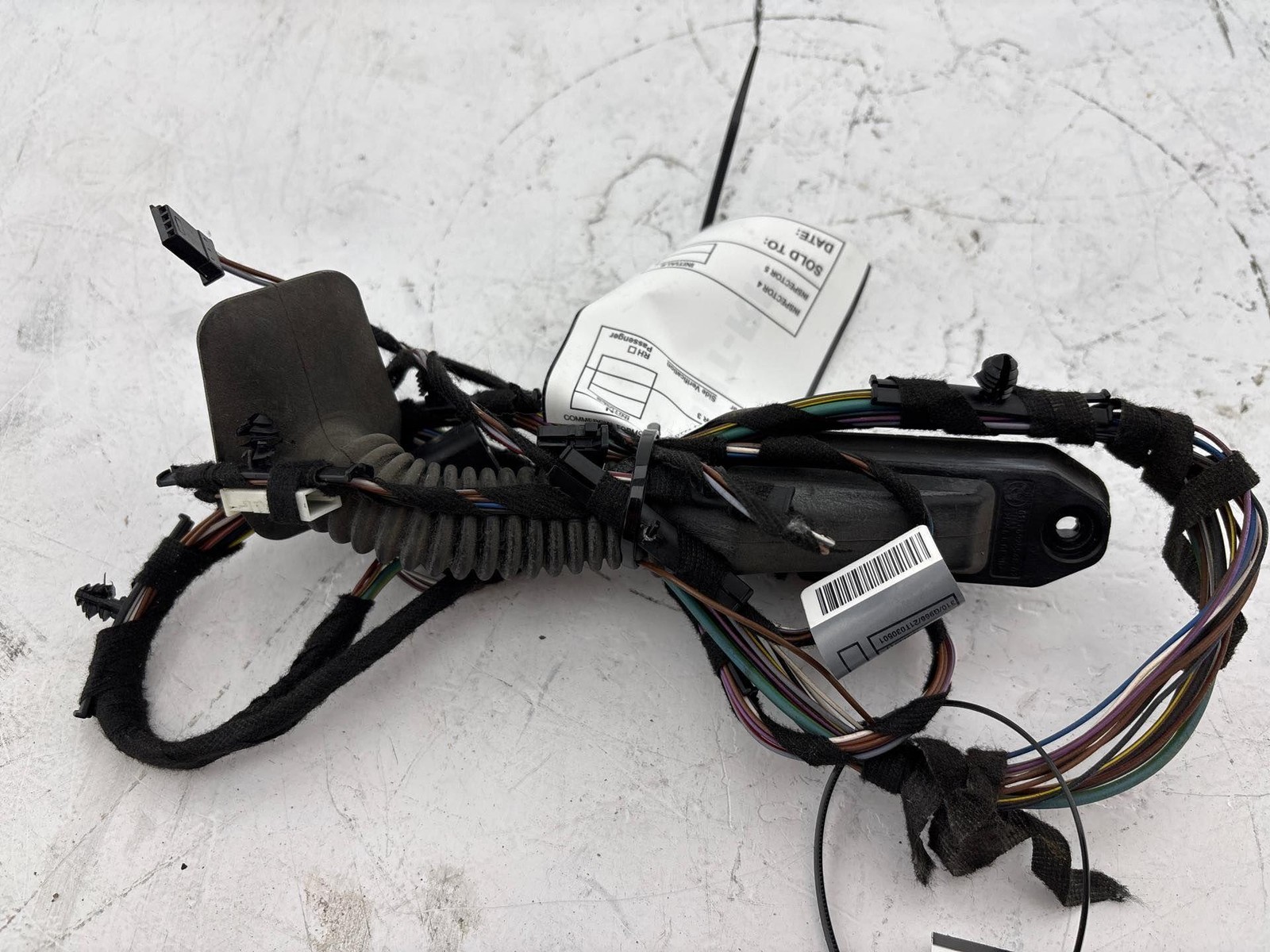 2007 - 2011 Bmw 328I 335 E90 Rear Right Door Wire Wiring Harness Oem