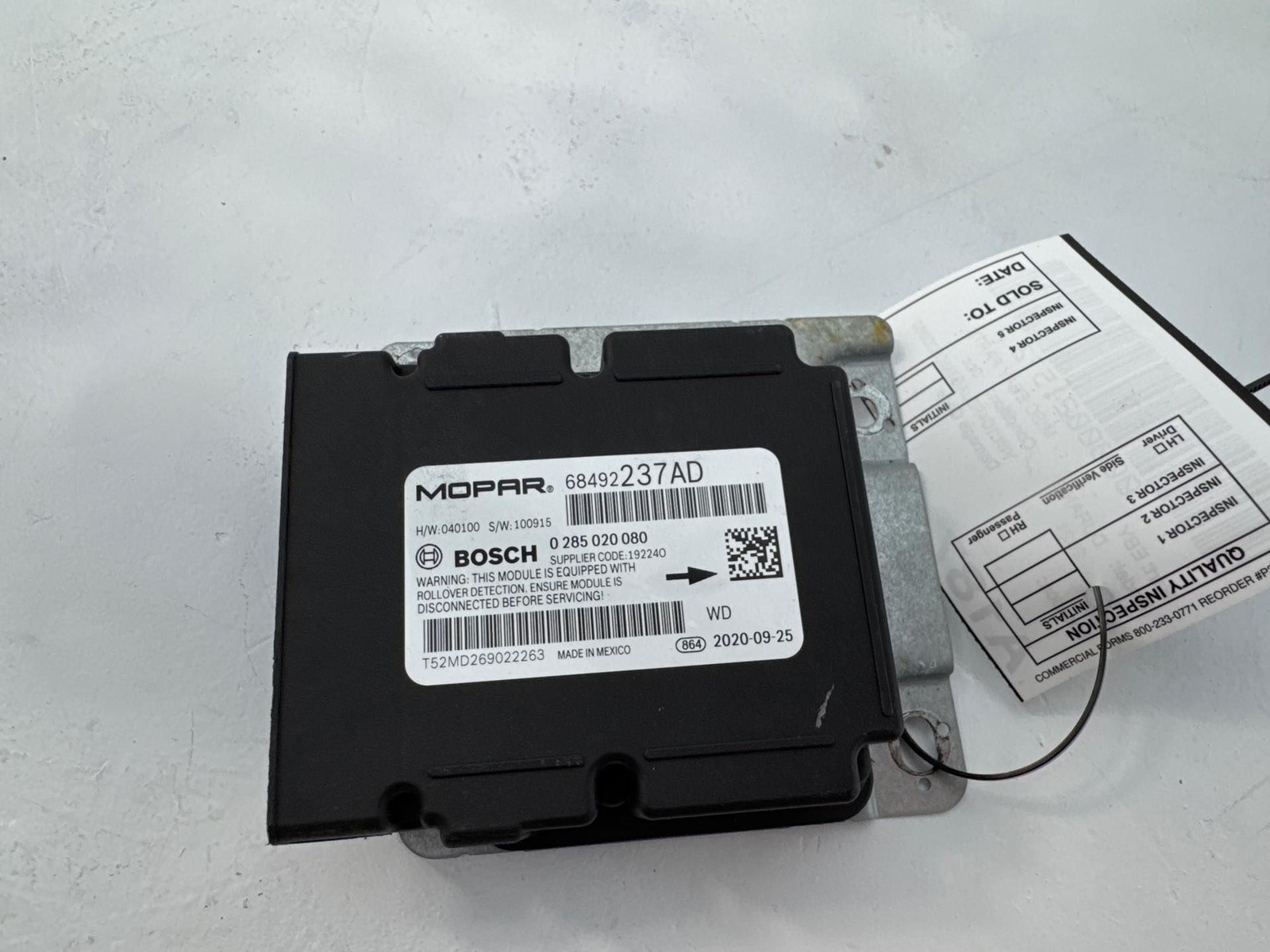 2021-2023 Dodge Durango 3.6L Occupant Restraint Module OEM 68492237AD