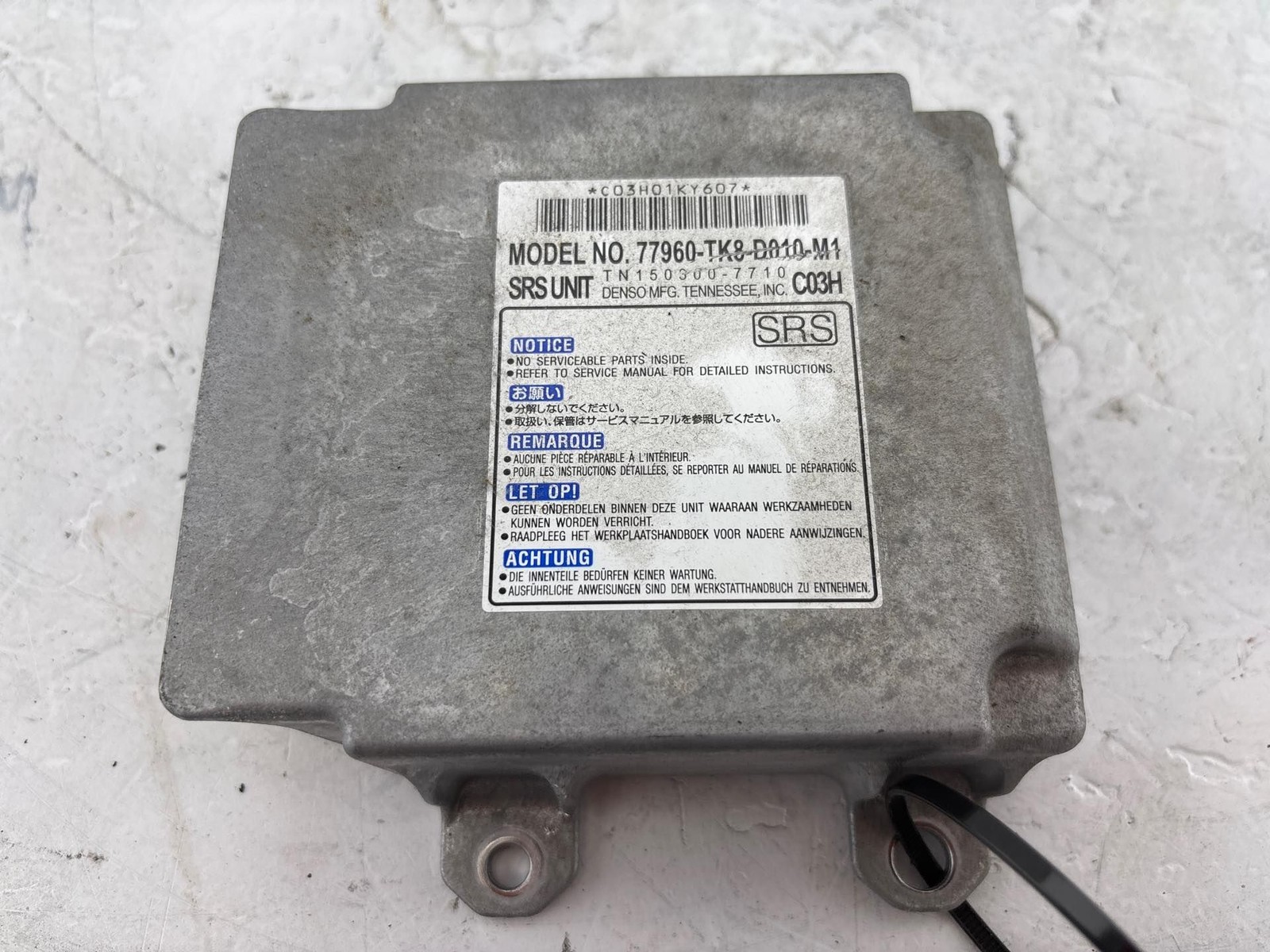 2011-2012 Honda Odyssey Bag Control Module OEM 77960-TK8-D010