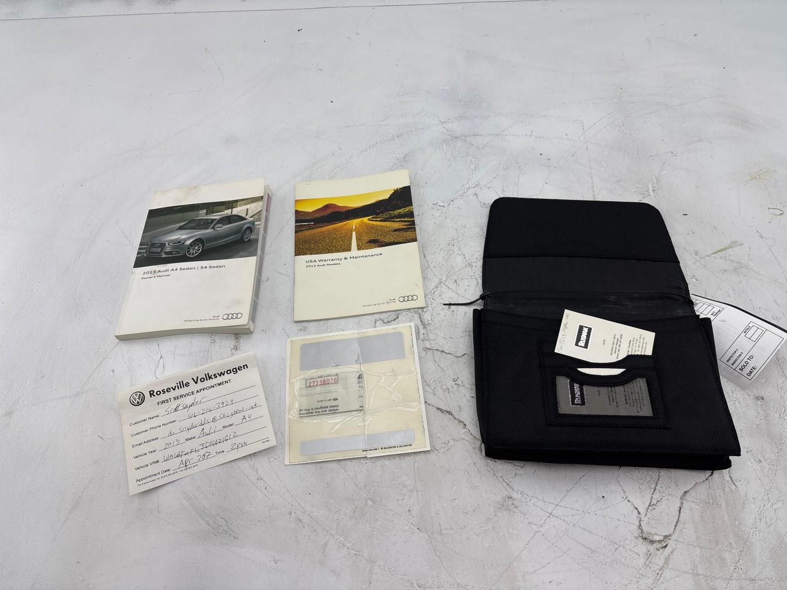 2013 Audi A4 User Owners Manual Operational Users Guide Book W/ Case OEM