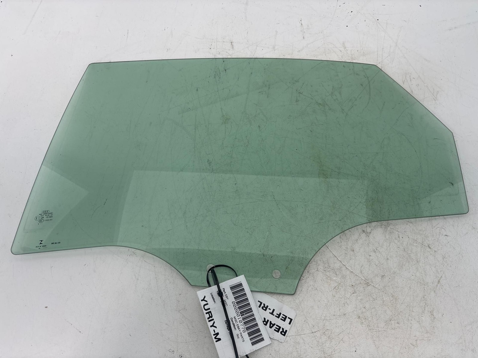 2017 - 2020 AUDI A4 REAR LEFT DRIVER SIDE DOOR WINDOW GLASS OEM