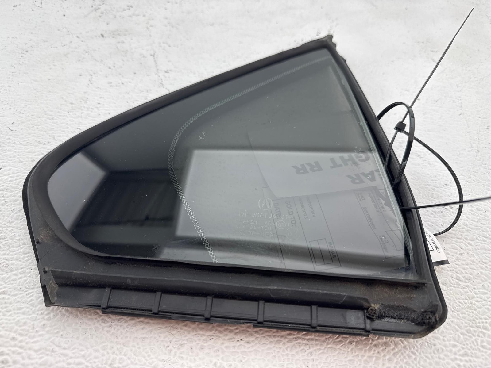 2009 - 2012 Acura TSX Rear Right Passenger Side Door Vent Window Glass OEM