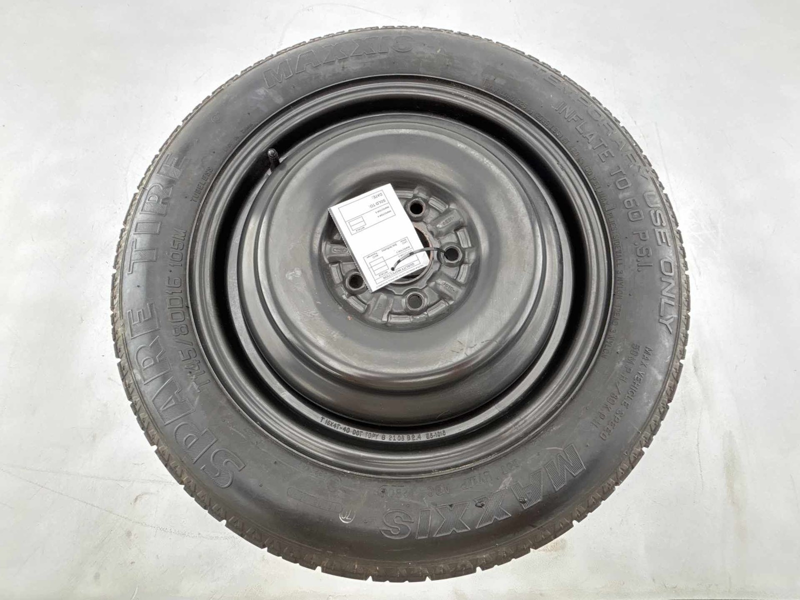 2010-2012 Lincoln MKZ 16x4 Spare Steel Wheel Donut OEM