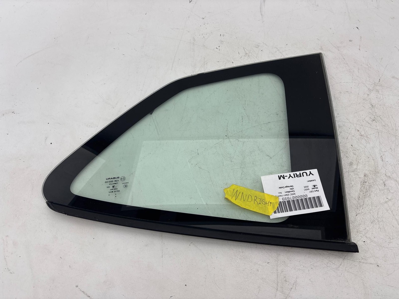 2019-2024 Subaru Forester Rear Passenger Right Quarter Window Glass OEM