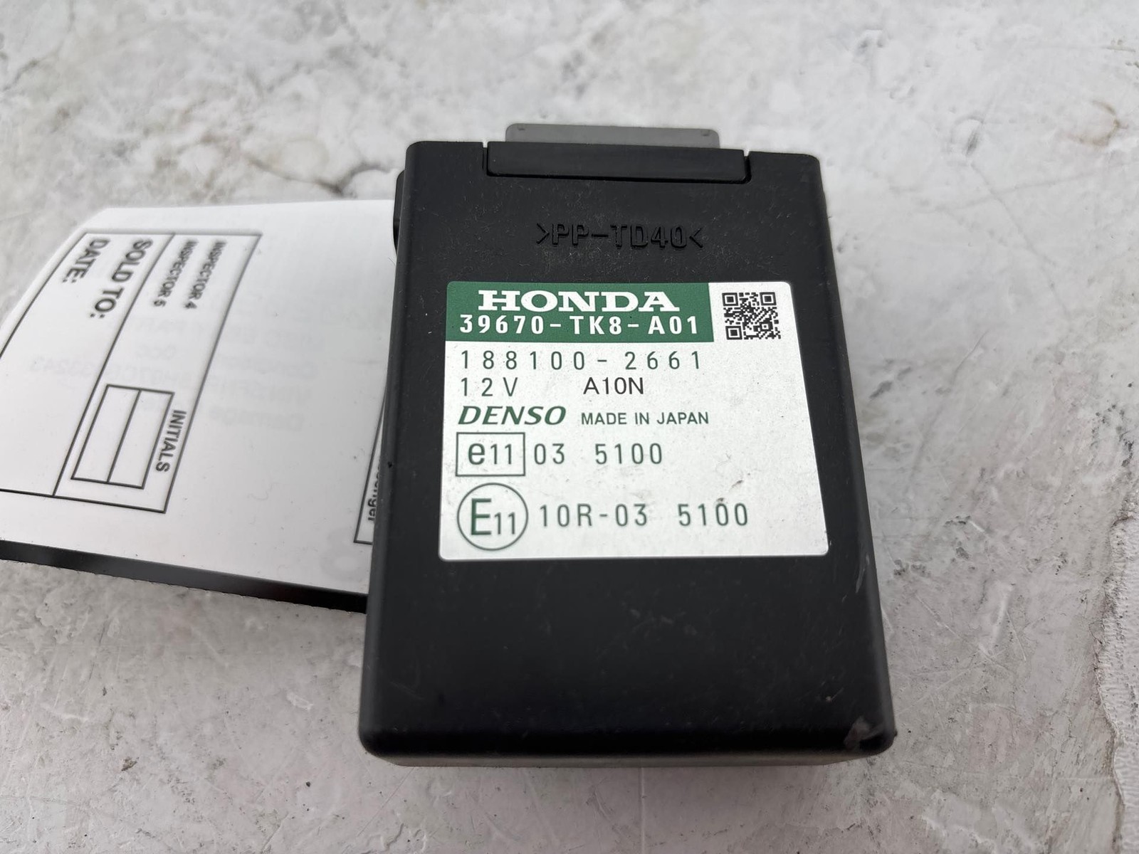2011-2017 Honda Odyssey Parking Sensor Compter Module OEM 39670-TK8-A01
