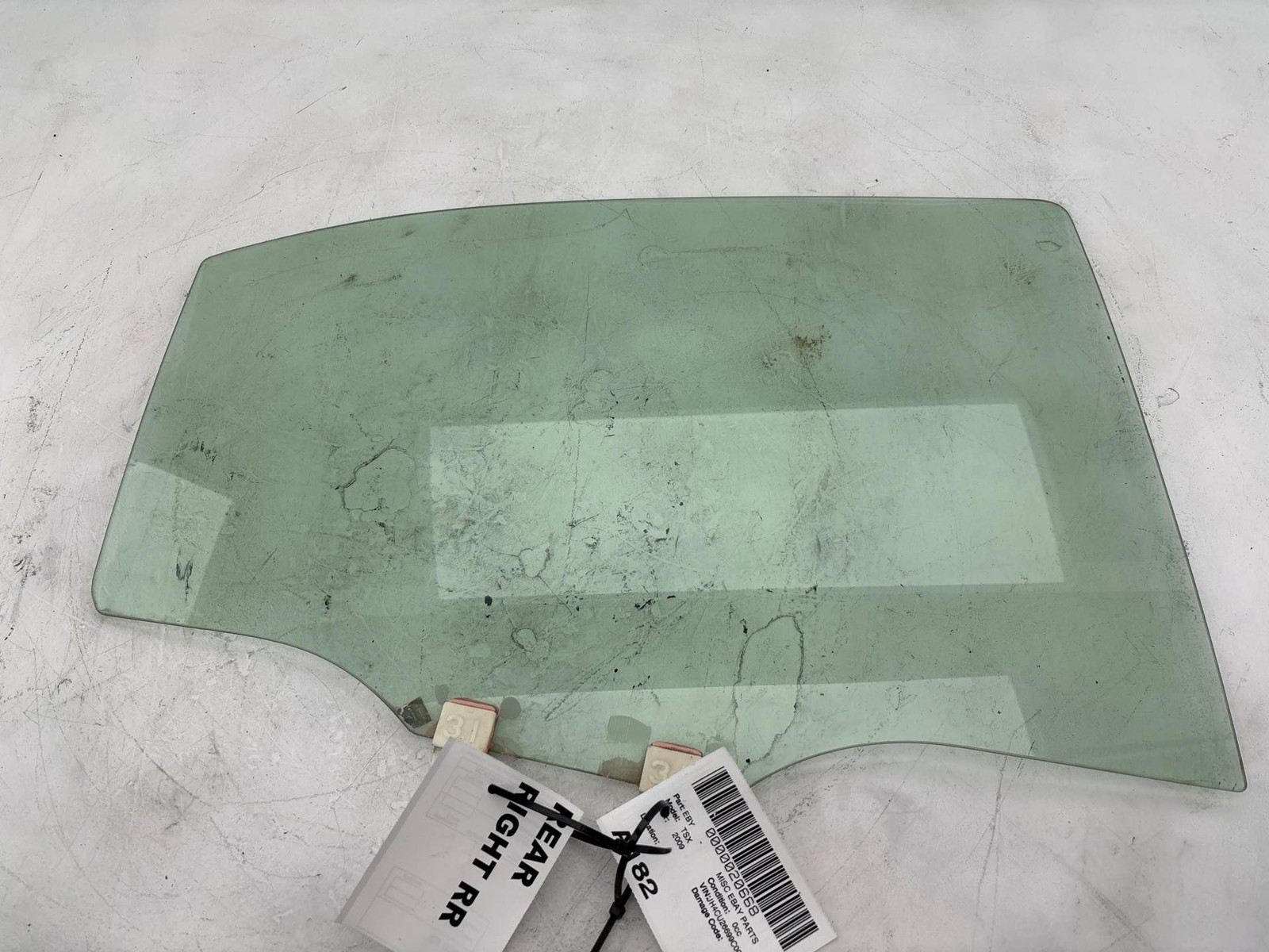 2009 - 2014 Acura TSX Rear Right Side Slide Door Window Glass OEM