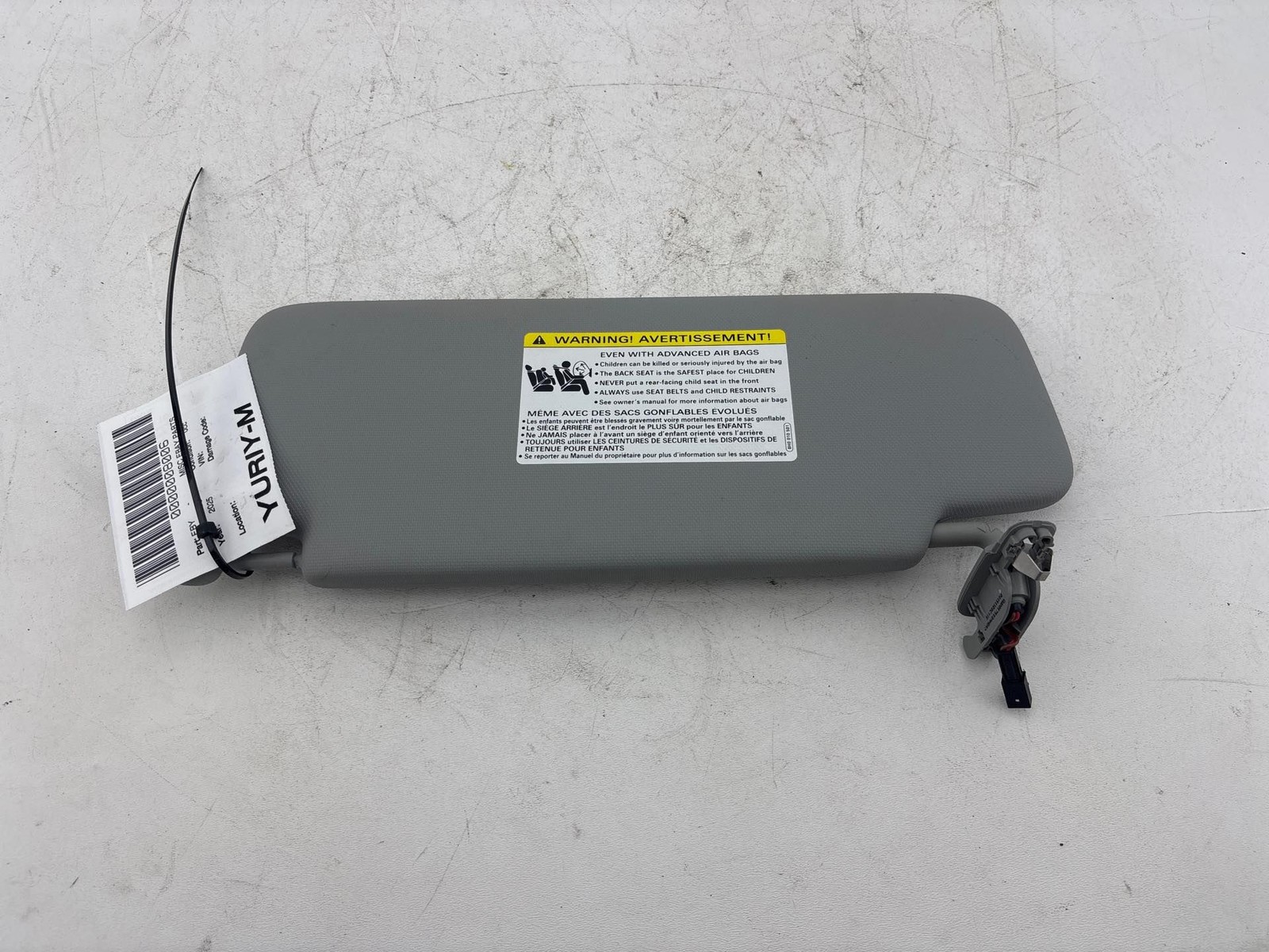 2018-2021 Audi A5 Sun Visor Front Right Passenger Gray OEM 8W0857552AMEA7