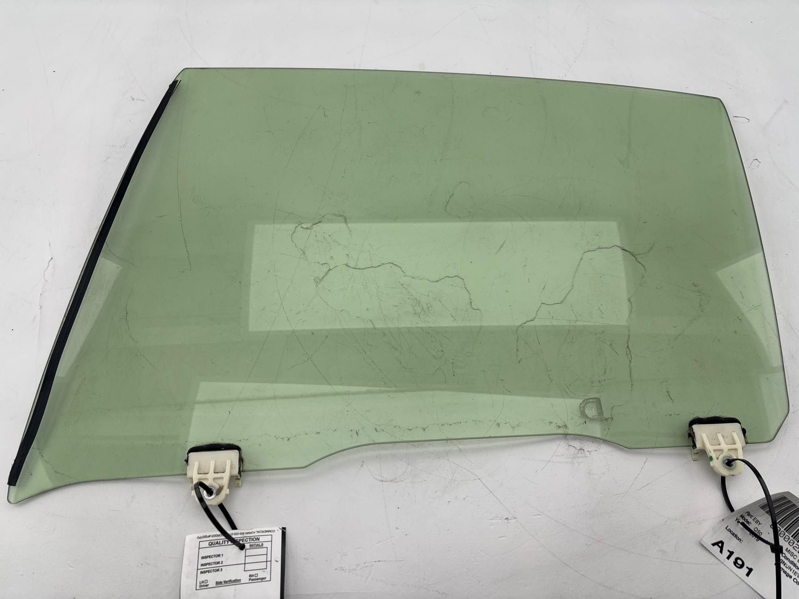 2017 - 2024 Infiniti Q50 Rear Left Driver Side Door Window Glass OEM