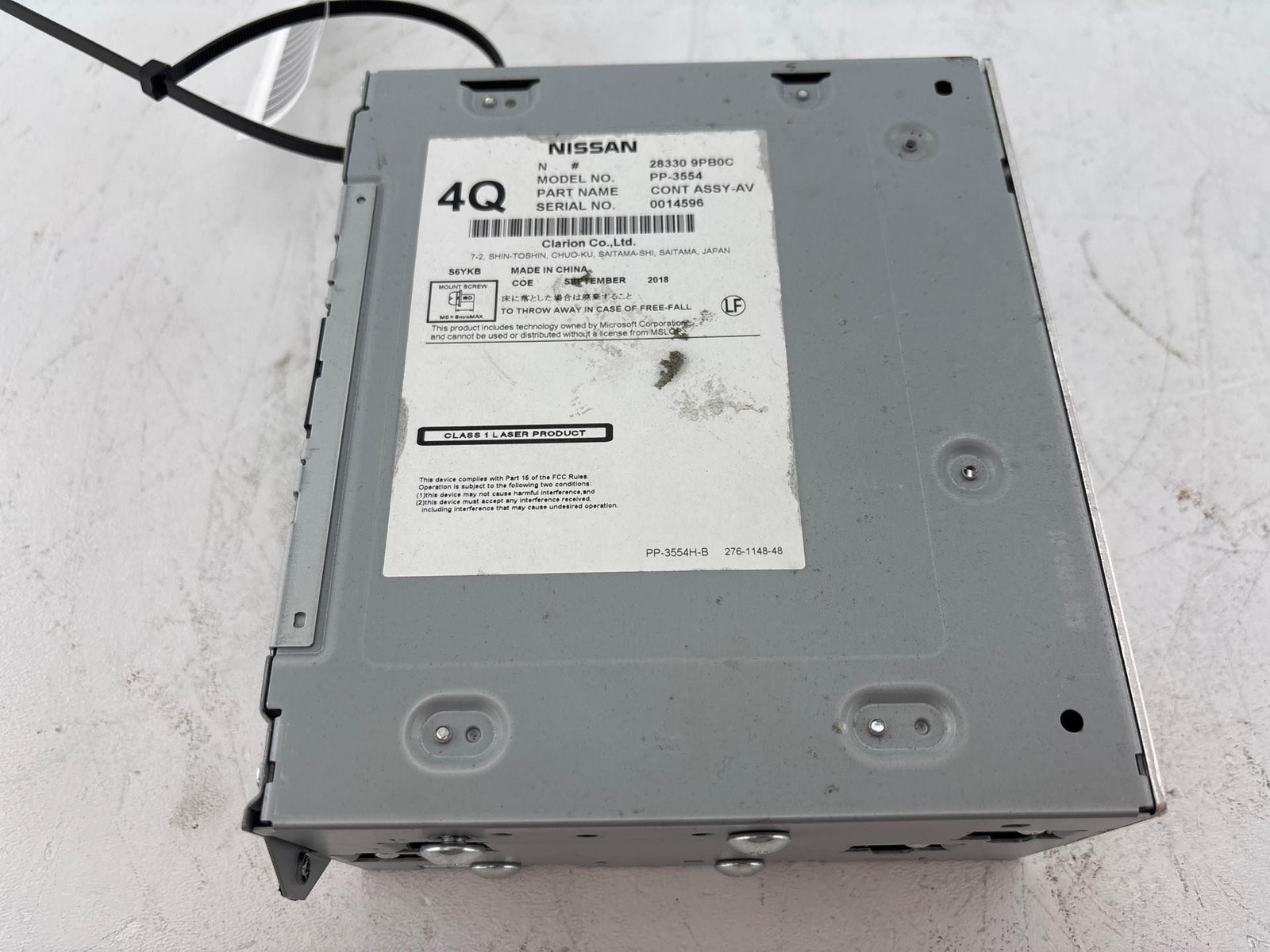 2016 -2020 INFINITI QX60 AUDIO RADIO RECEIVER CONTROL MODULE UNIT OEM