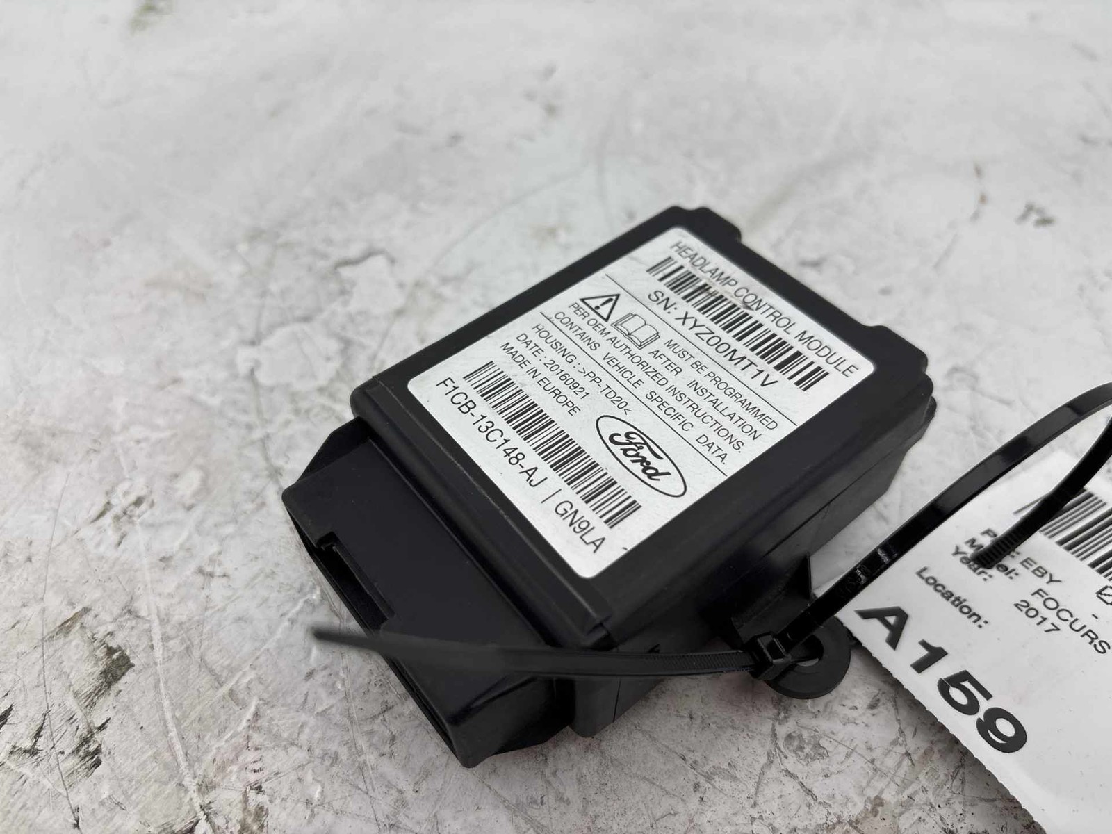 2016-2018 Ford Focus Rs 2.3L Headlight Control Module Unit F1cb-13C148-Aj