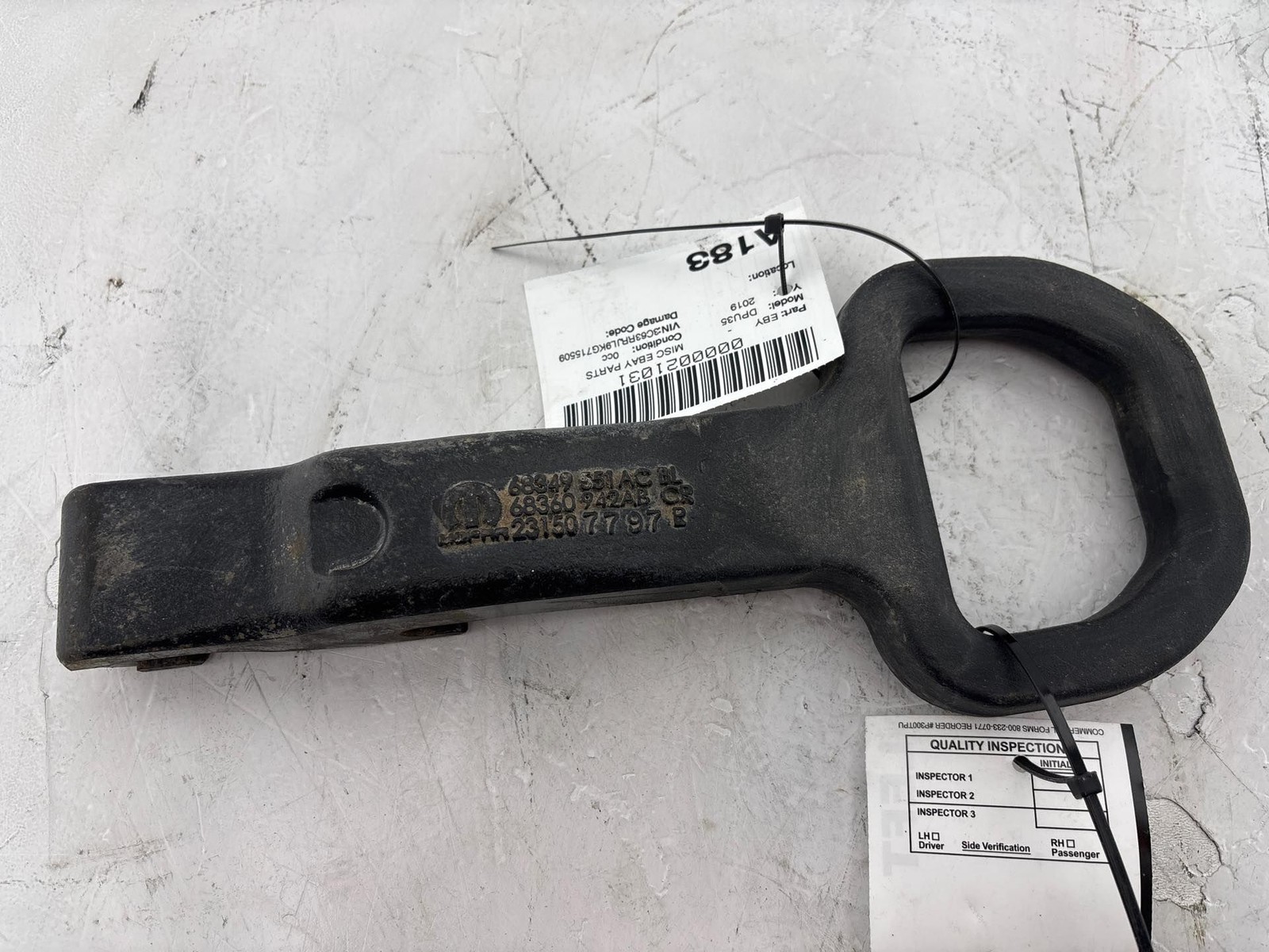 19-20 Ram 3500 Pickup DRW Left Hook Tow OEM