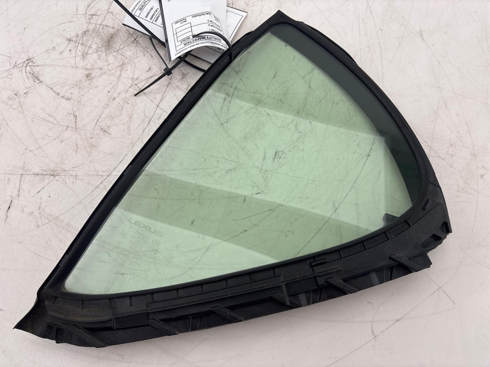 2011 - 2017 Lexus CT200H Rear Left Side Door Window Fixed Vent Glass OEM