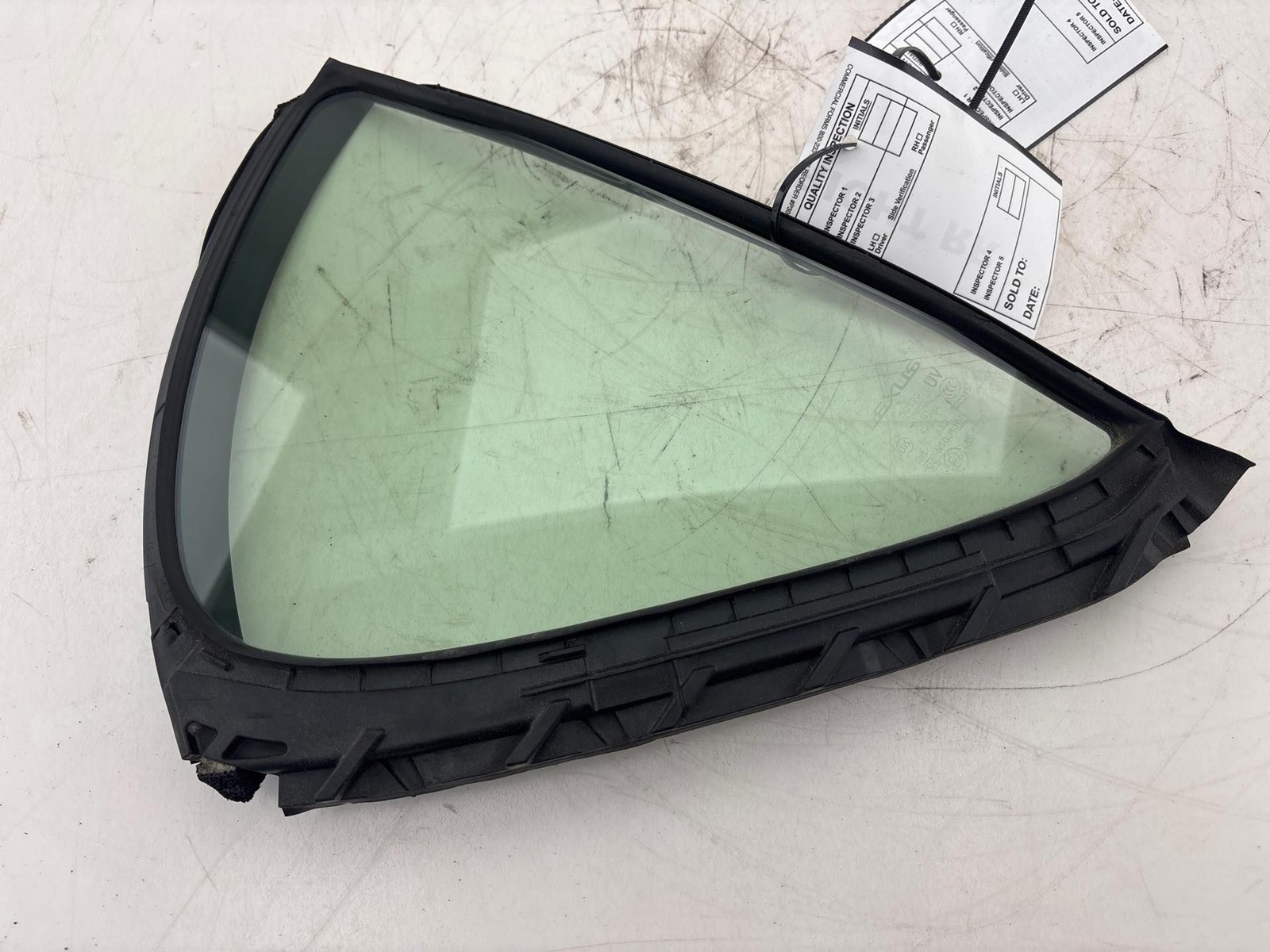 2011 - 2017 Lexus CT200H Rear Right Side Door Window Fixed Vent Glass OEM