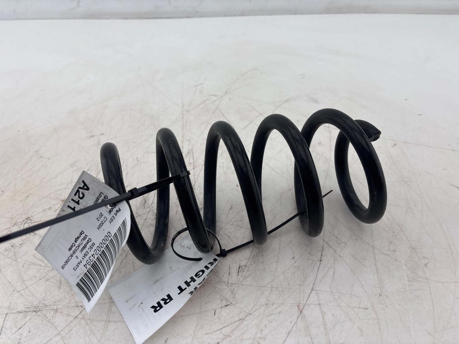2011 - 2012 Lexus CT200H Rear Right Suspension Coil Spring OEM
