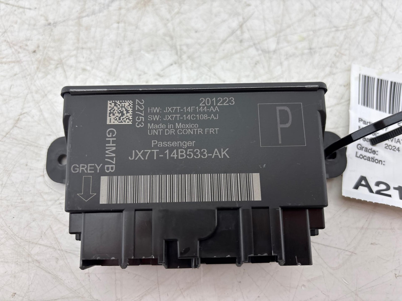 2024 Lincoln Aviator Front Door Control Module OEM JX7T-14B533-AK