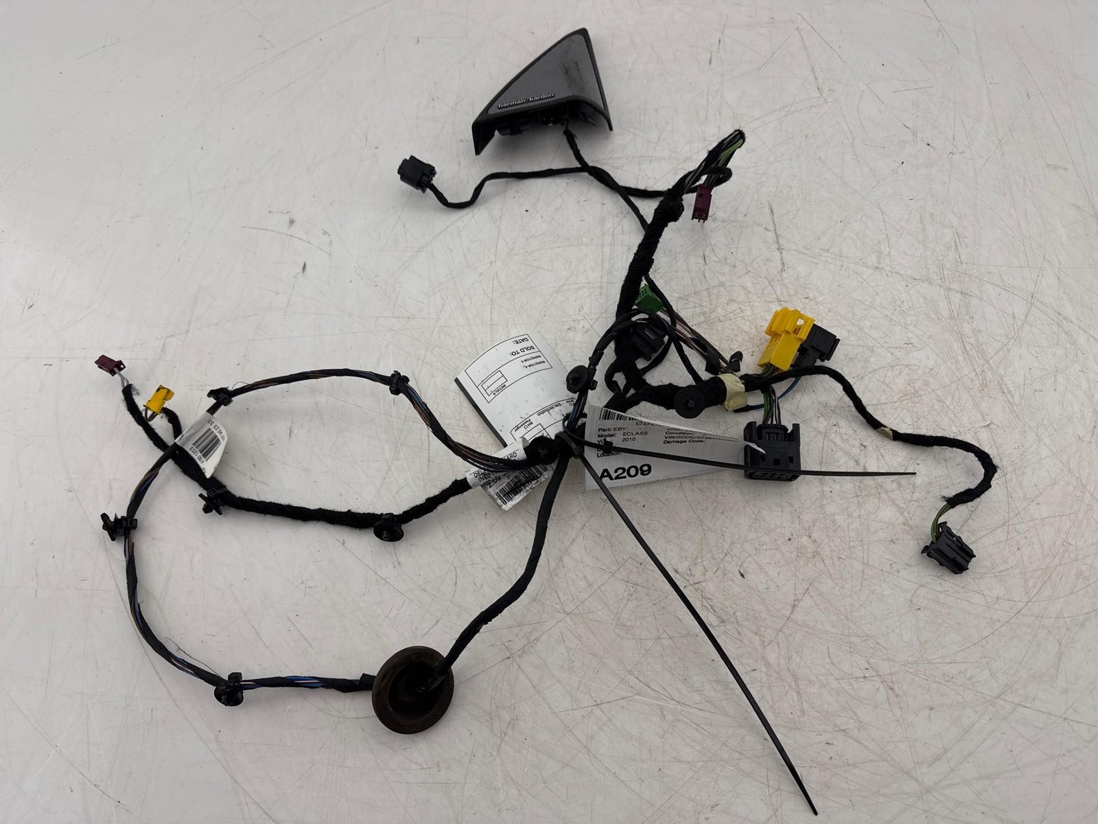 10-14 Mercedes Benz E350 E550 Coupe Front Right Door Wiring Harness OEM
