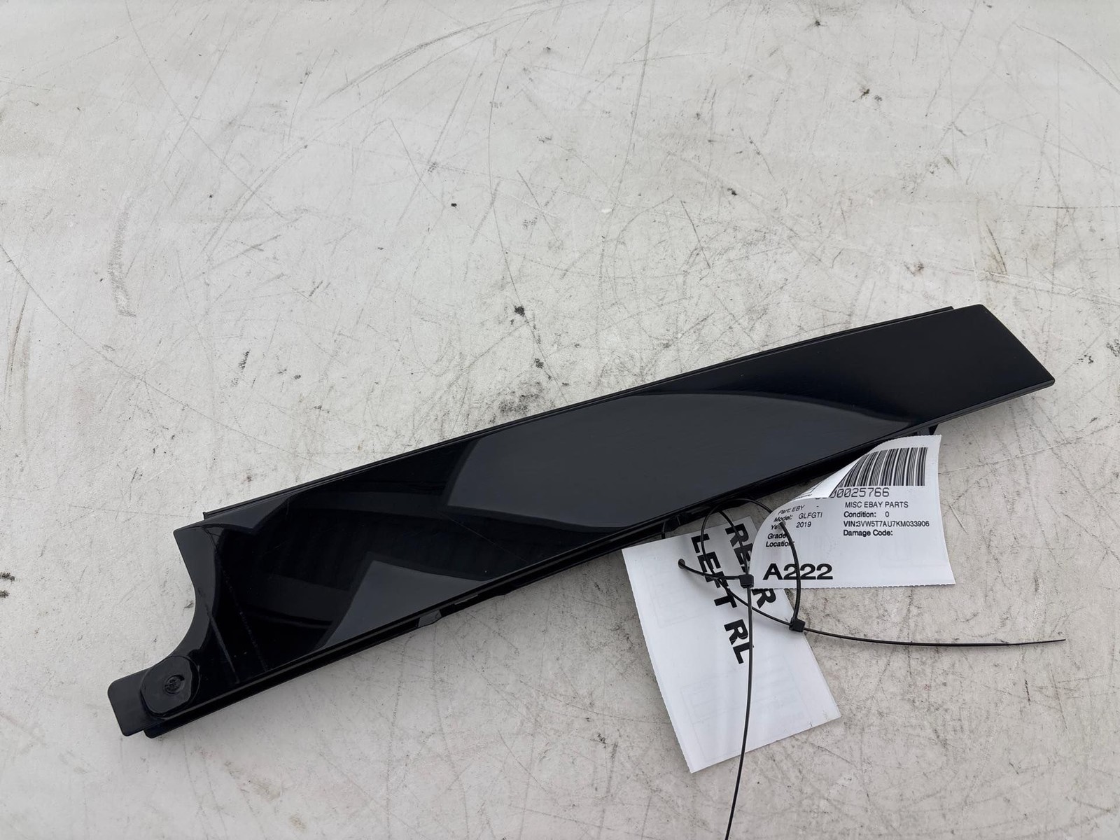 2015-2021 Volkswagen Golf GTI Rear Left Door Window Moulding Trim OEM