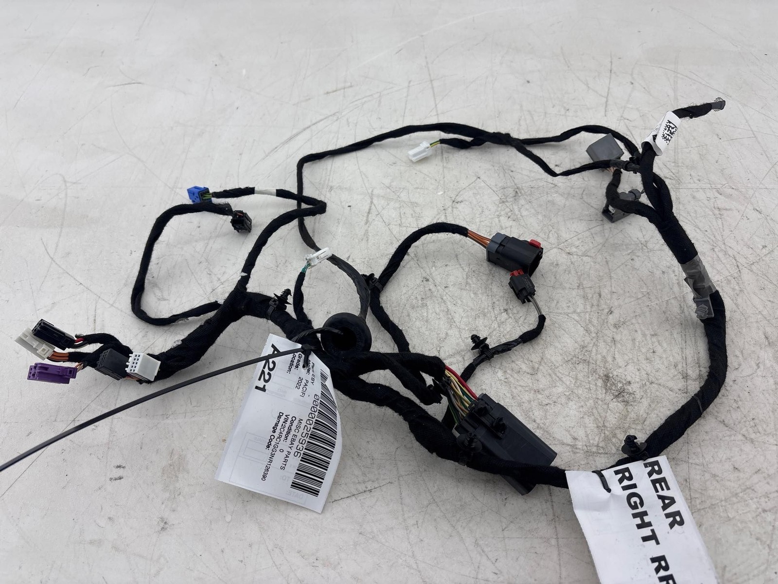 2021 - 2025 Chrysler Pacifica Rear Right Door Wire Wiring Harness OEM