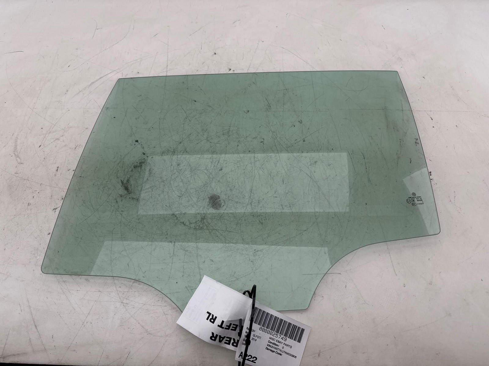 2015-2021 Volkswagen Golf GTI Rear Left Door Window Glass OEM