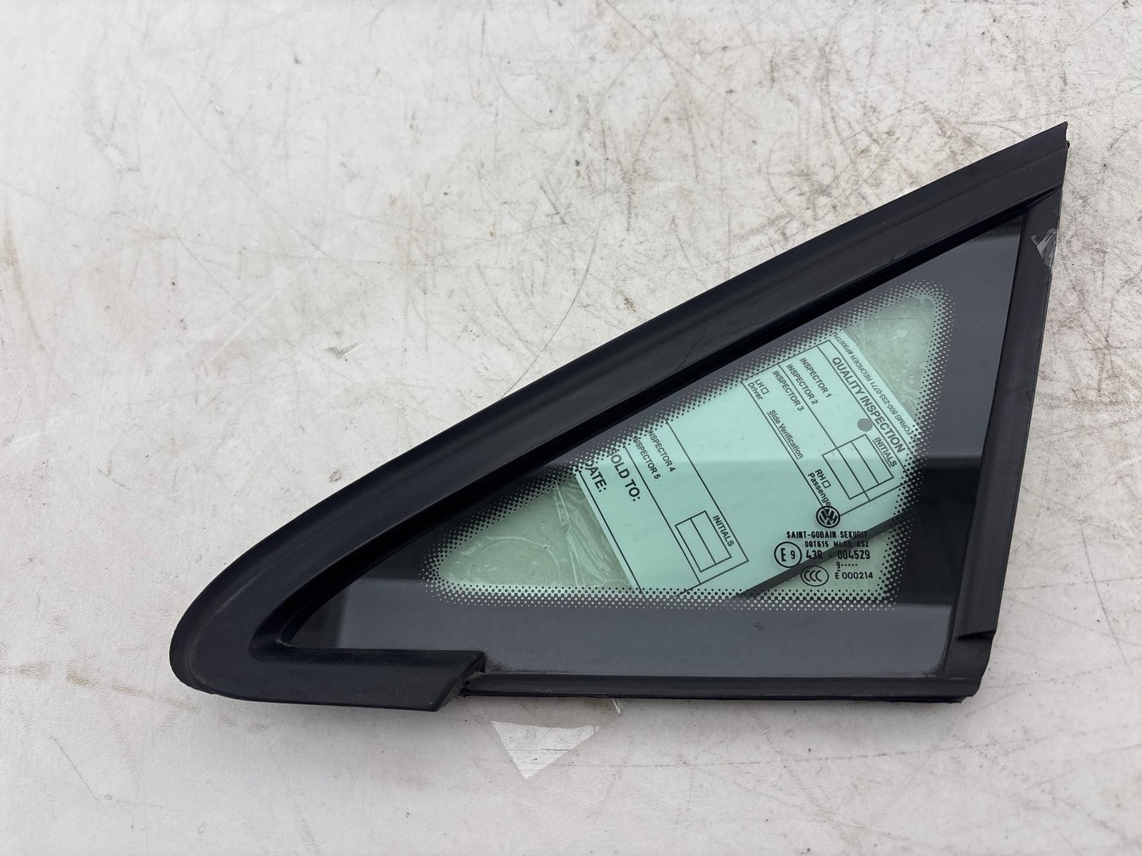 2015-2021 Volkswagen Golf GTI Front Left Side Vent Window Glass OEM