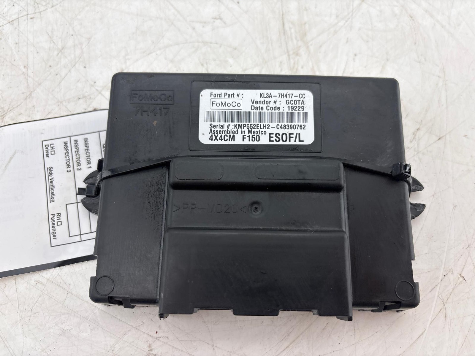 2019-2020 Ford F150 Transfer Case Control Module OEM KL3A-7H417-CC