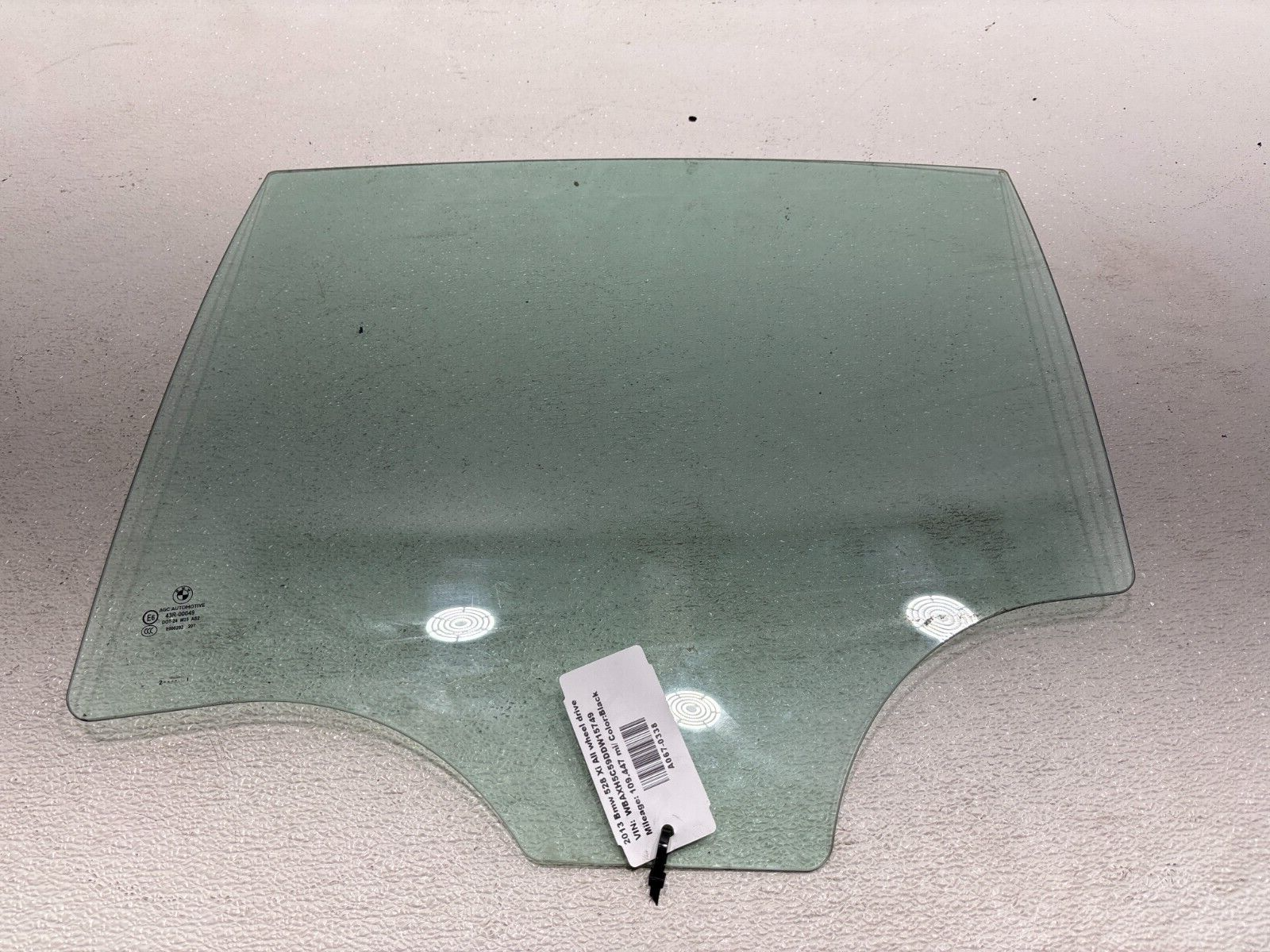 2011 - 2016 Bmw 528I F10 Rear Left Passenger Side Door Window Glass Oem 43R000