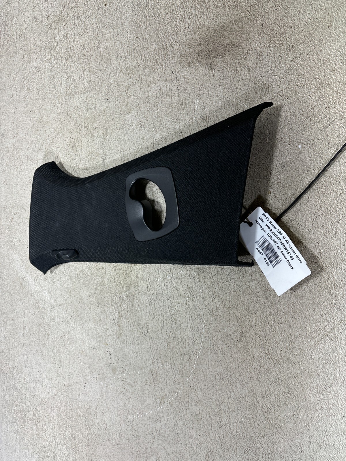 2011-16 Bmw 5 Series 528I Left Driver Side Upper Pillar Trim Panel Oem 521070-10