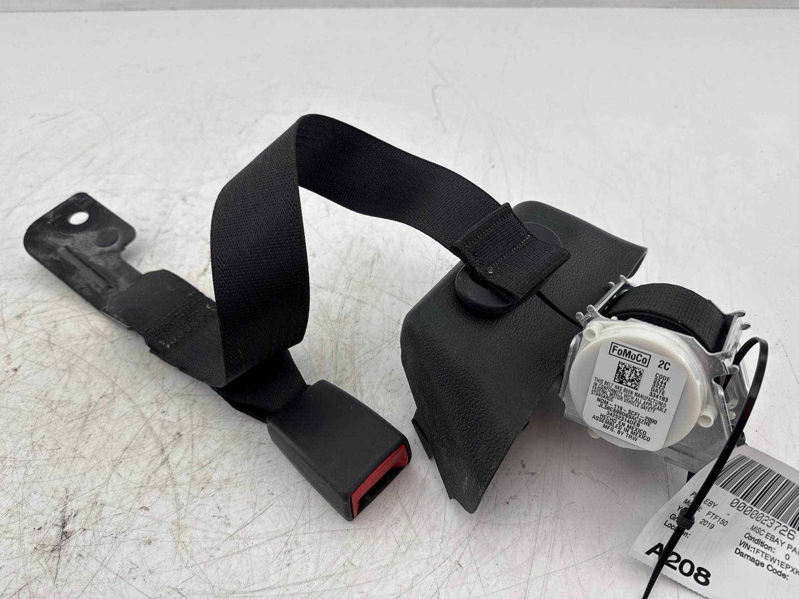 2018 - 2020 Ford F-150 Rear Center Seat Belt Retractor OEM