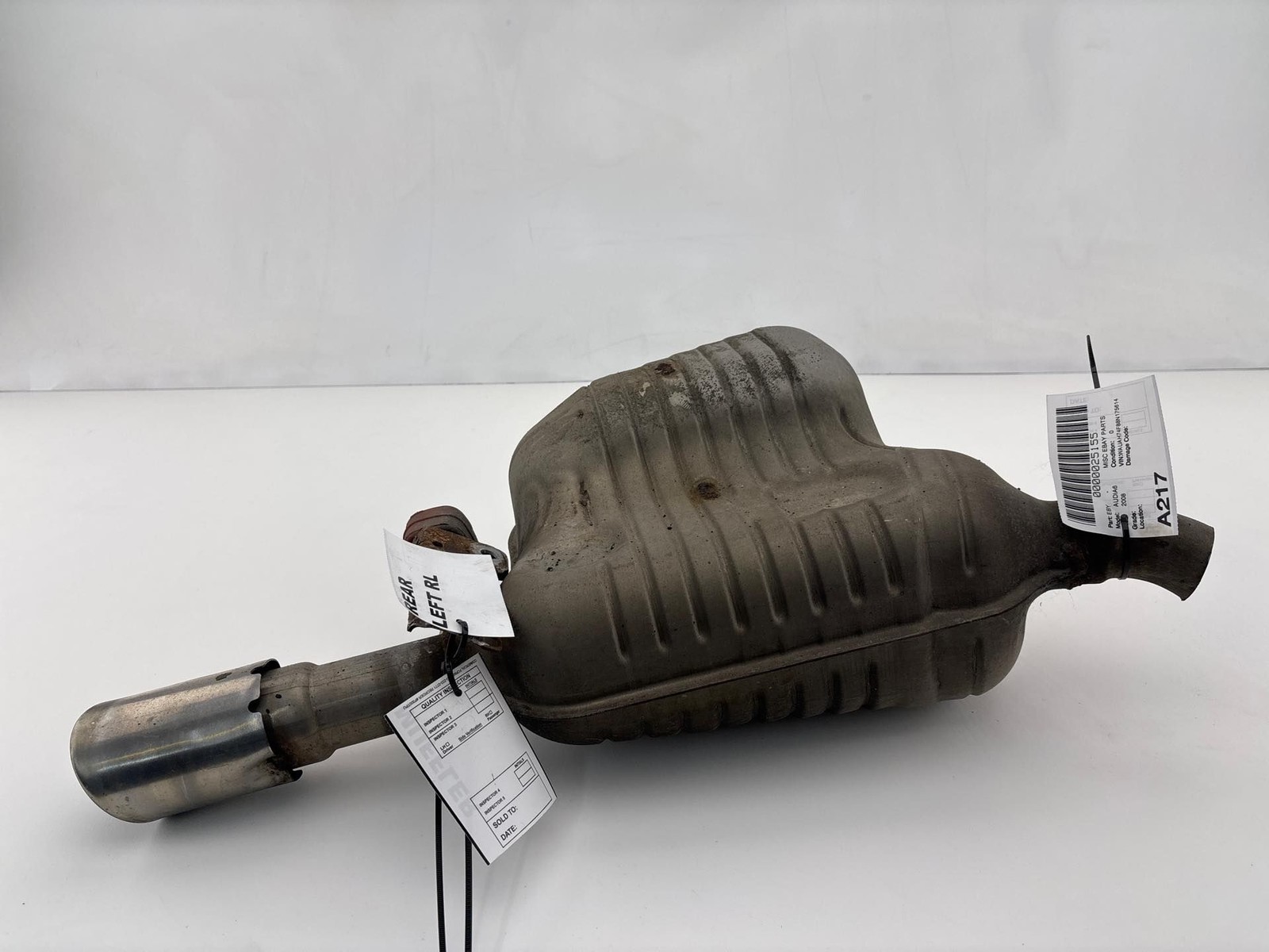 2006-2008 Audi A6 Rear Left Exhaust Muffler OEM
