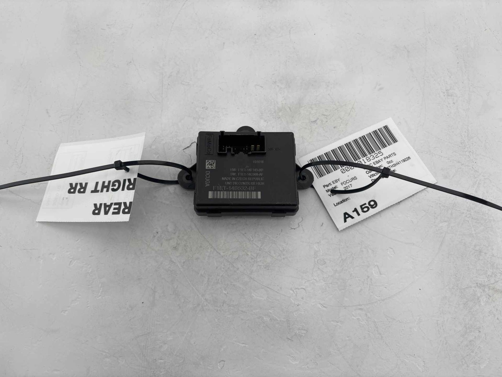 2016-2018 Ford Focus Rear Right Door Control Module F1ET-14B532-BF OEM