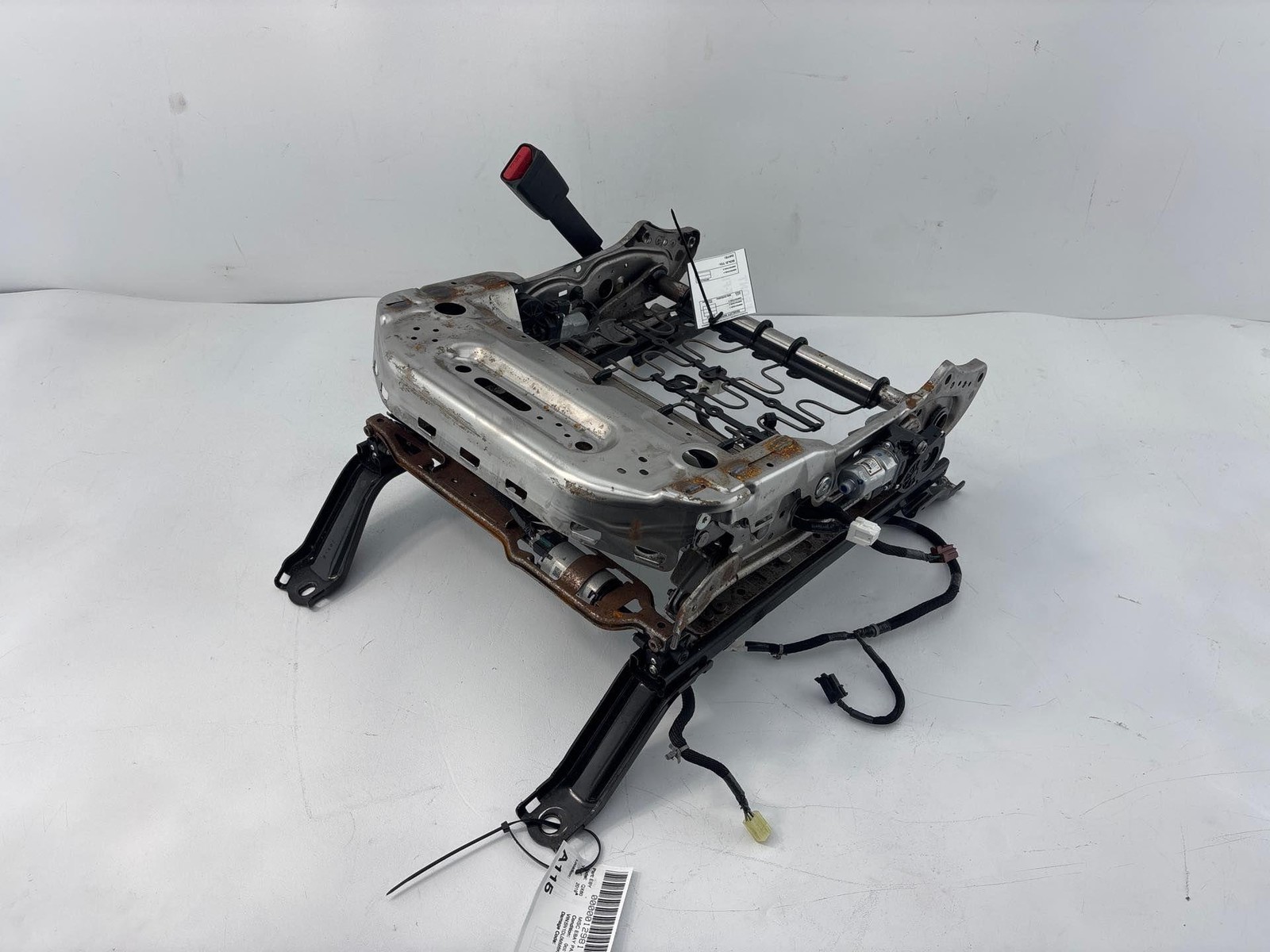 19-20 Infiniti Qx60 Front Left Seat Lower Track Frame W/Power Control Module Oem