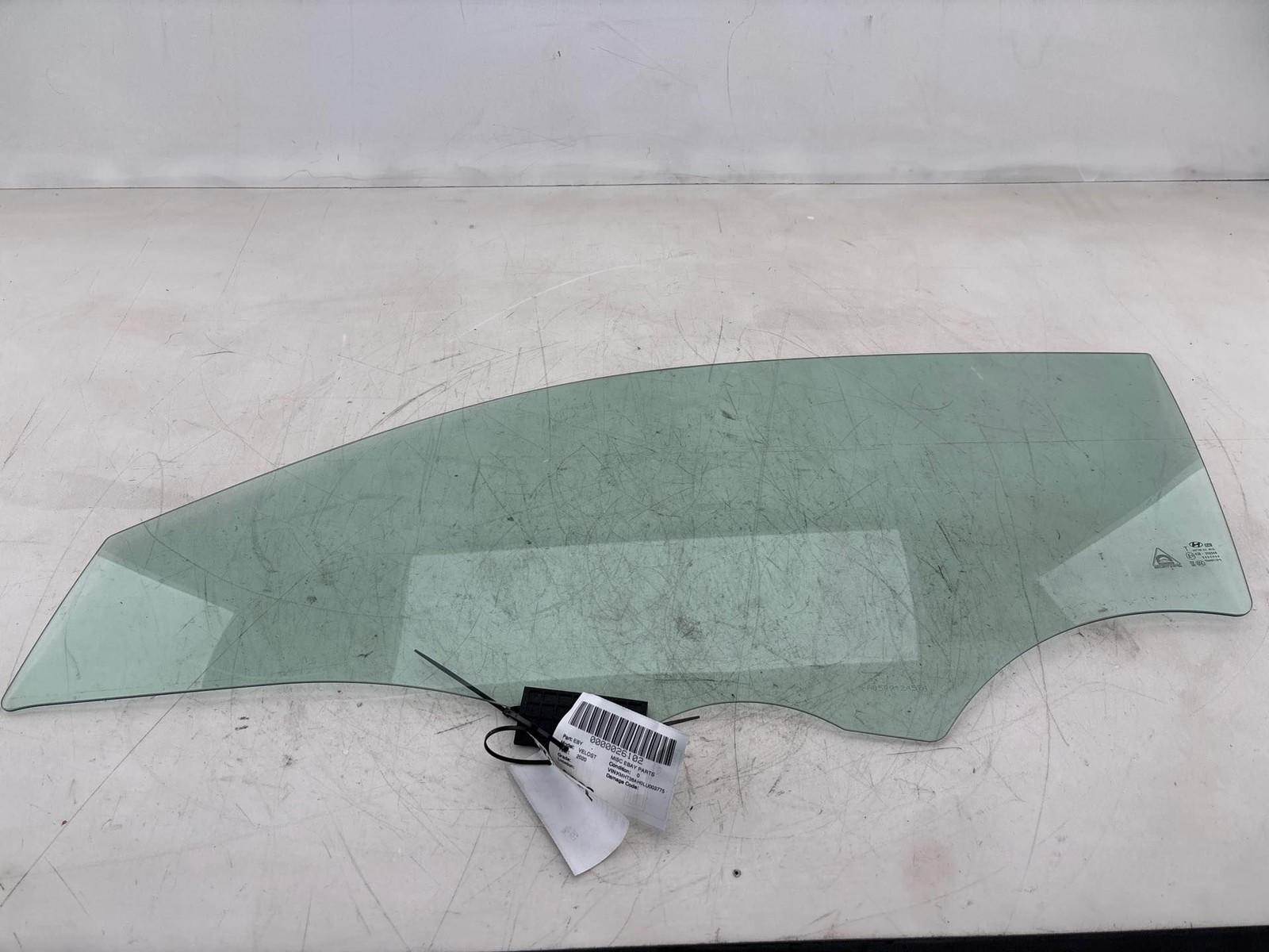2019-2021 Hyundai Veloster N Front Left Door Window Glass OEM