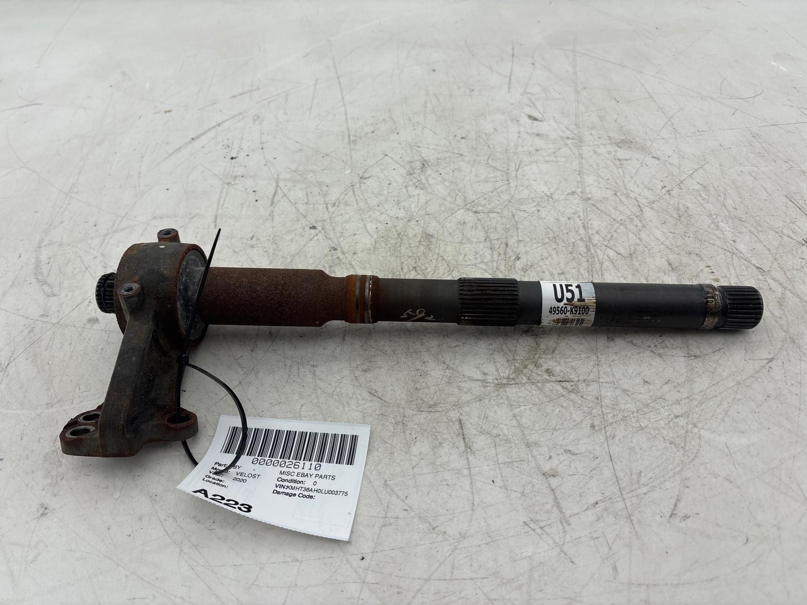 2019-2021 Hyundai Veloster N Intermediate Jack Shaft OEM 56400-S0000