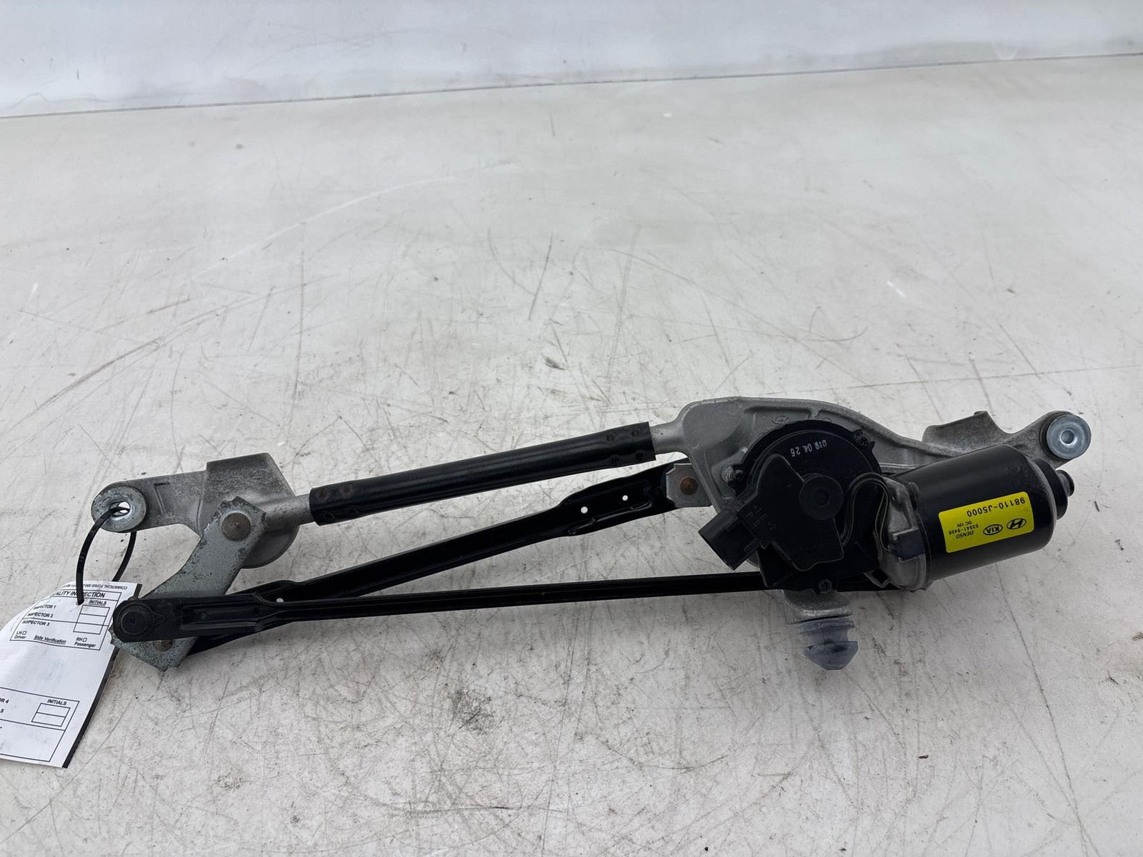 2019-2021 Hyundai Veloster N Windshield Wiper Linkage & Motor OEM