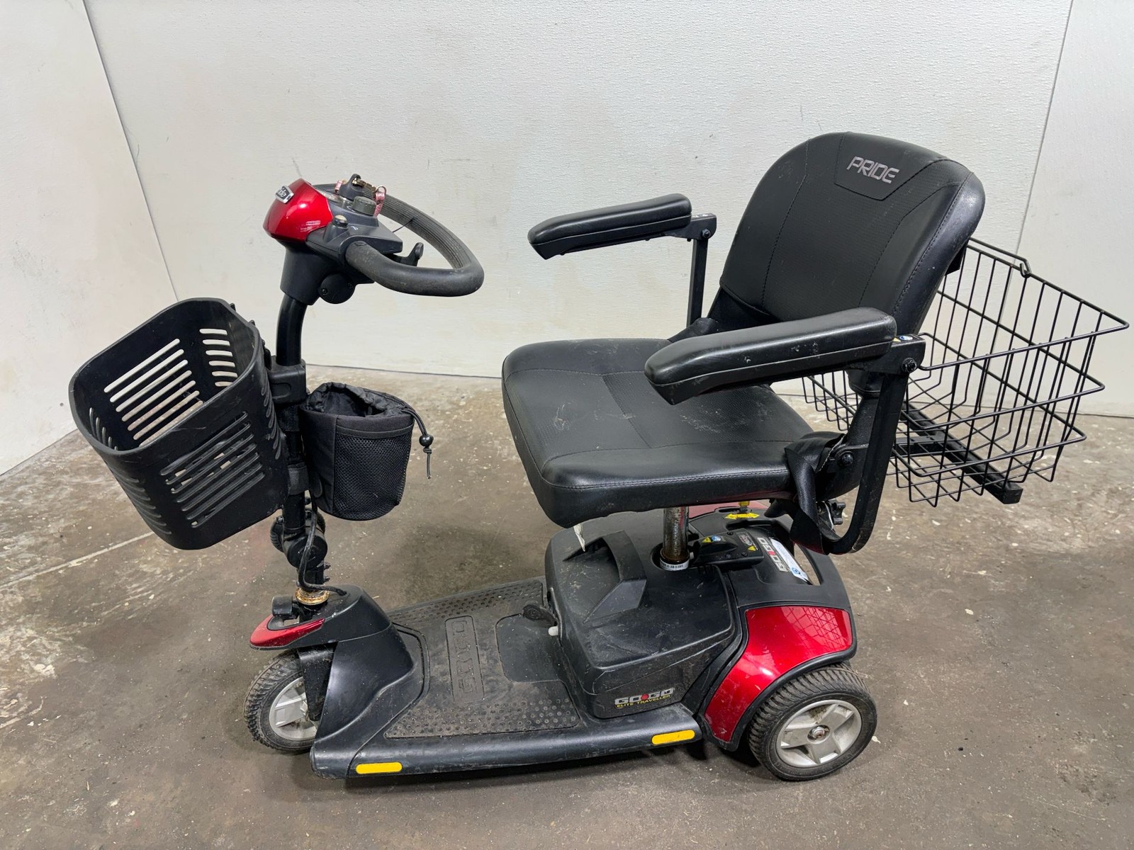Pride Mobility Go-Go Elite Traveller 3-Wheel Mobility Scooter - Red